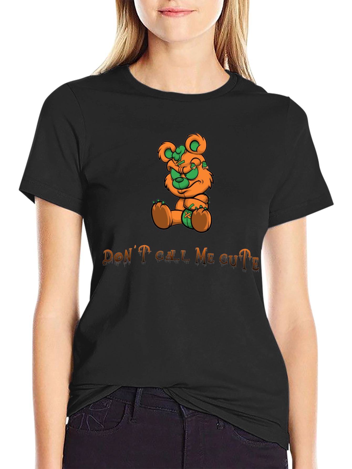 Edgy Bear Graphic Tee - Dont Call Me Cute