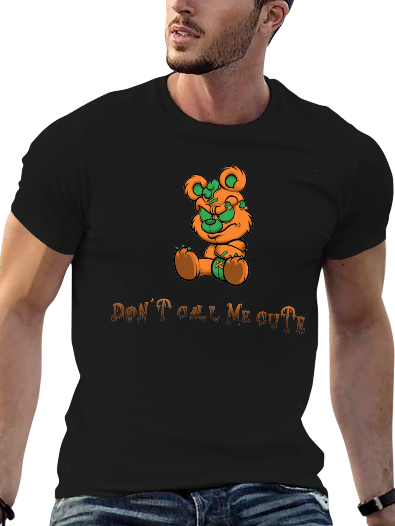 Edgy Bear Graphic Tee - Dont Call Me Cute