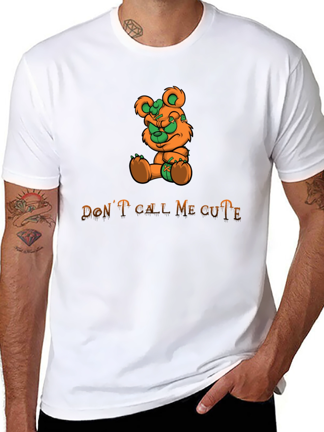 Edgy Bear Graphic Tee - Dont Call Me Cute