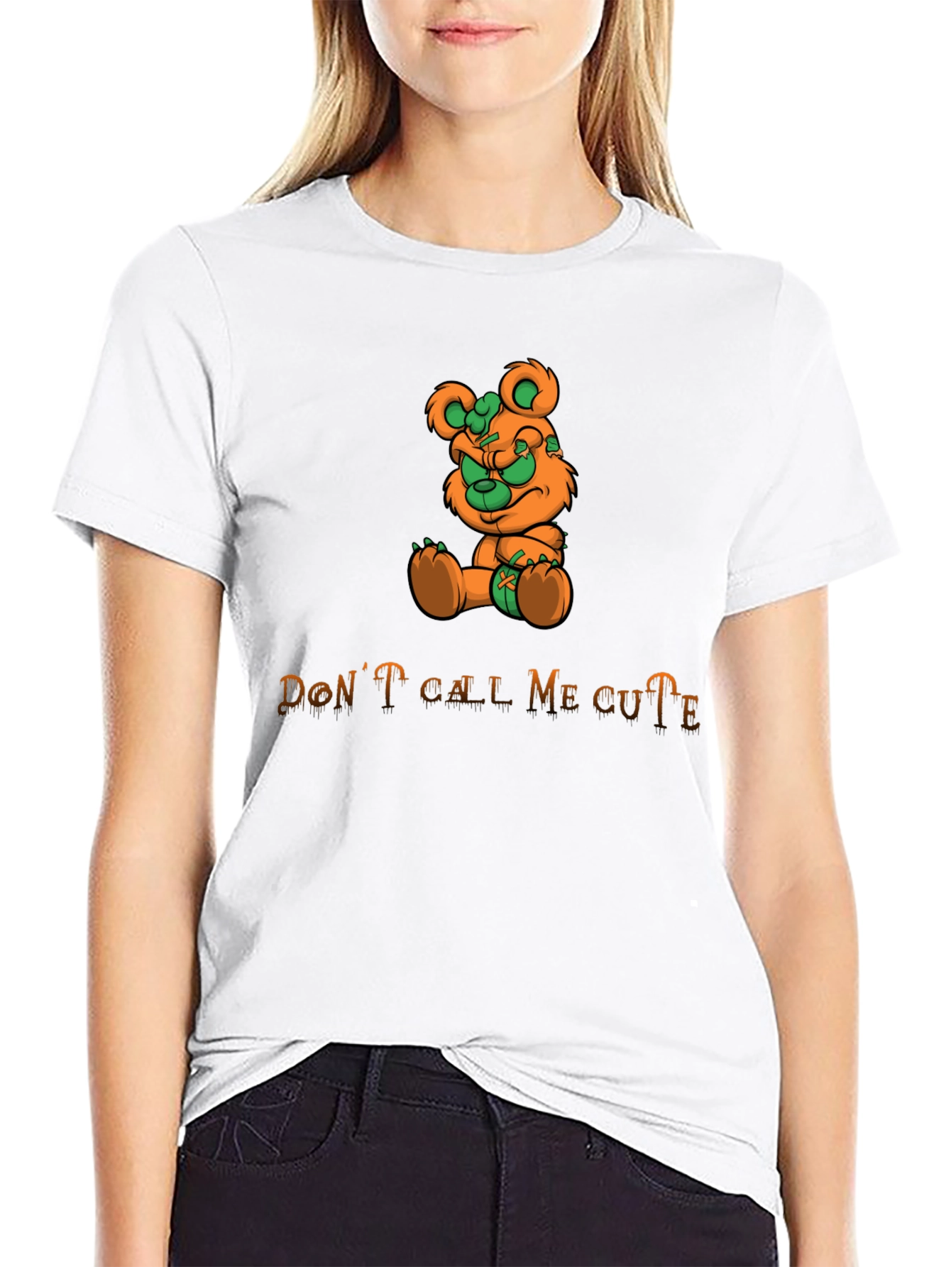 Edgy Bear Graphic Tee - Dont Call Me Cute