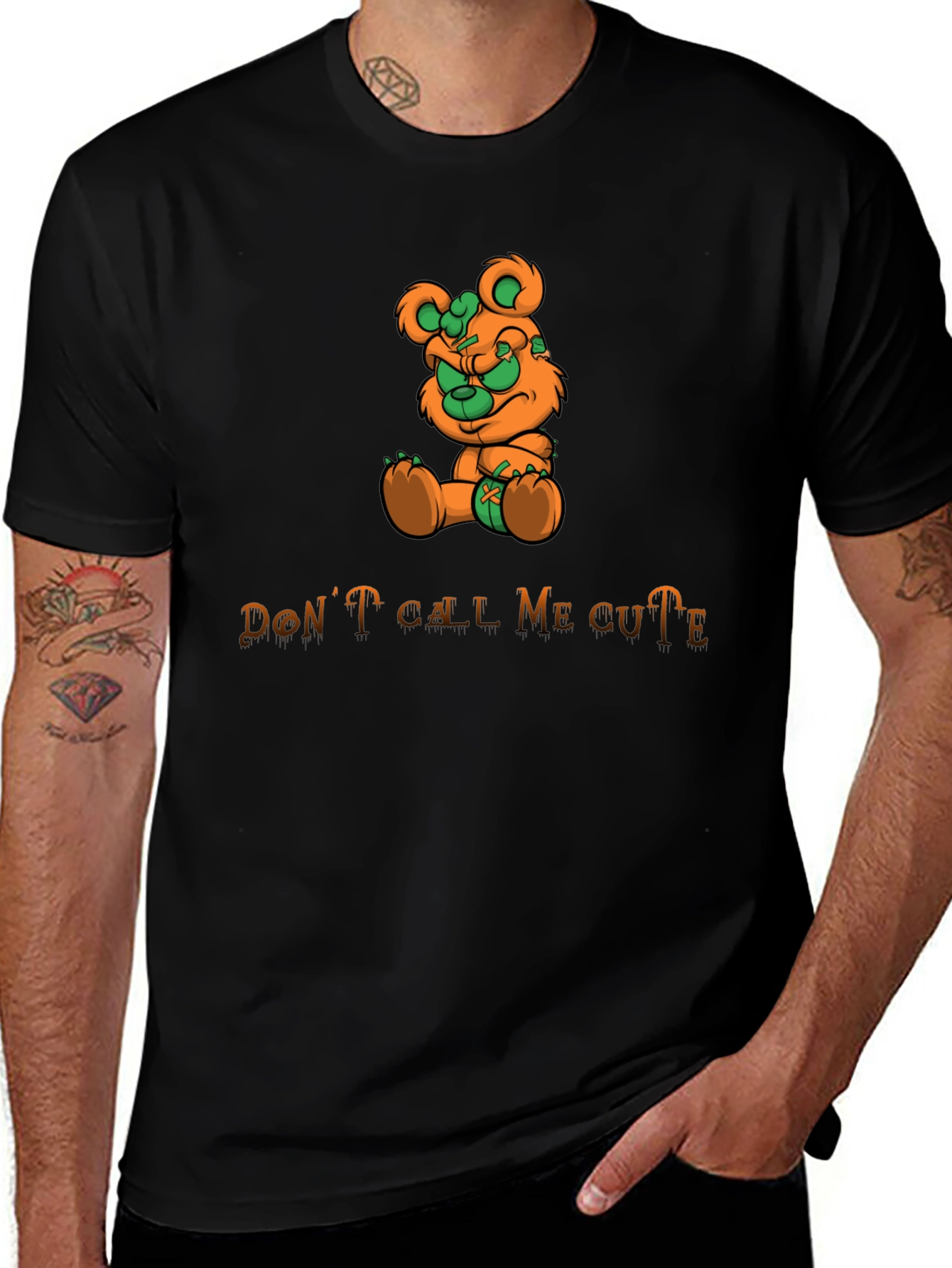 Edgy Bear Graphic Tee - Dont Call Me Cute