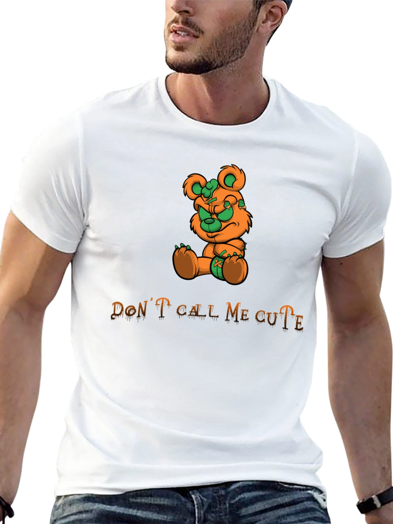 Edgy Bear Graphic Tee - Dont Call Me Cute