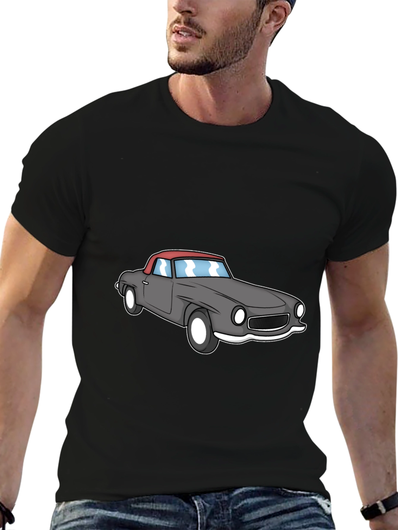 Classic Car Graphic Tee - Mens Black T-Shirt