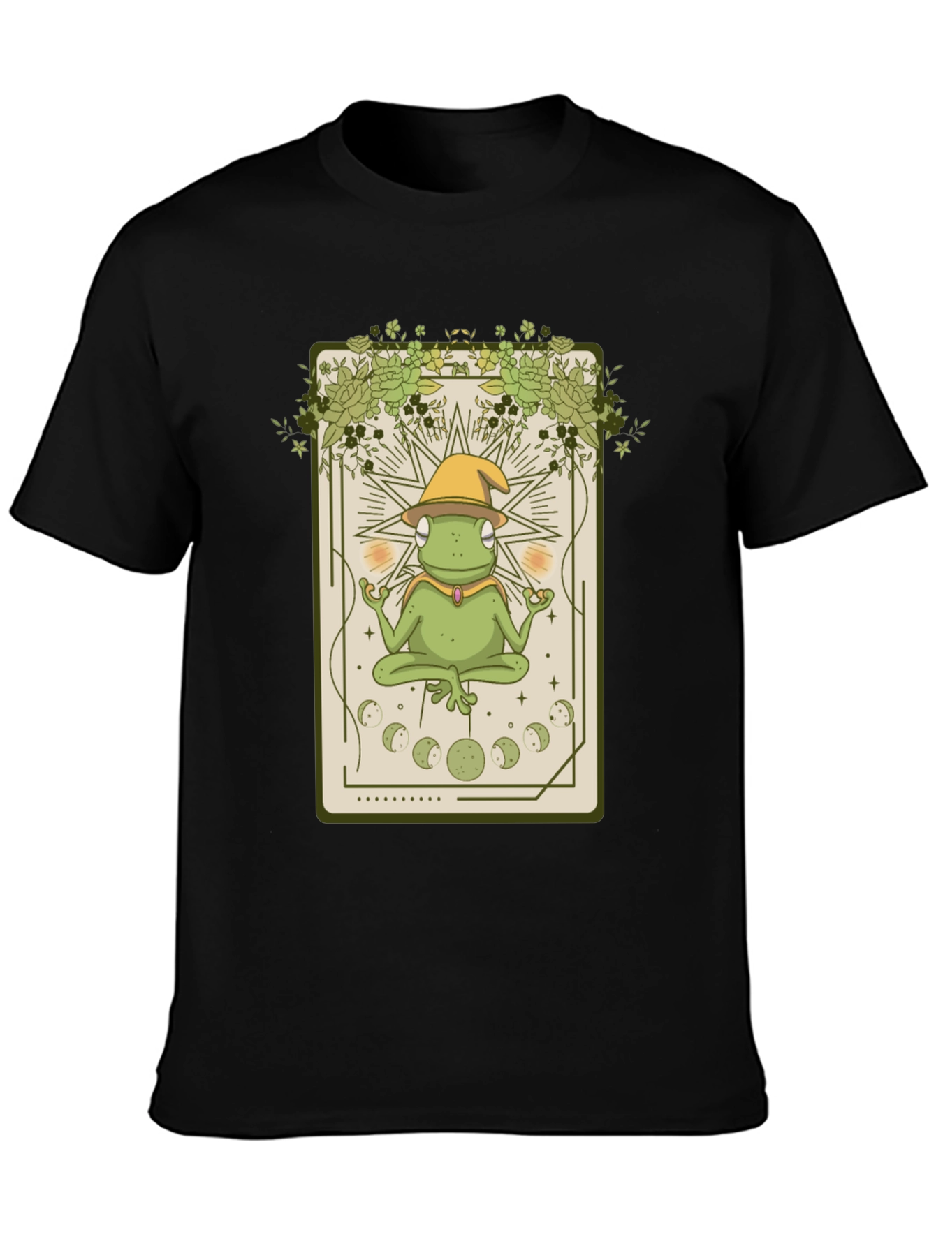 Frog Wizard Tarot Card T-Shirt - Mystical Toad Tee