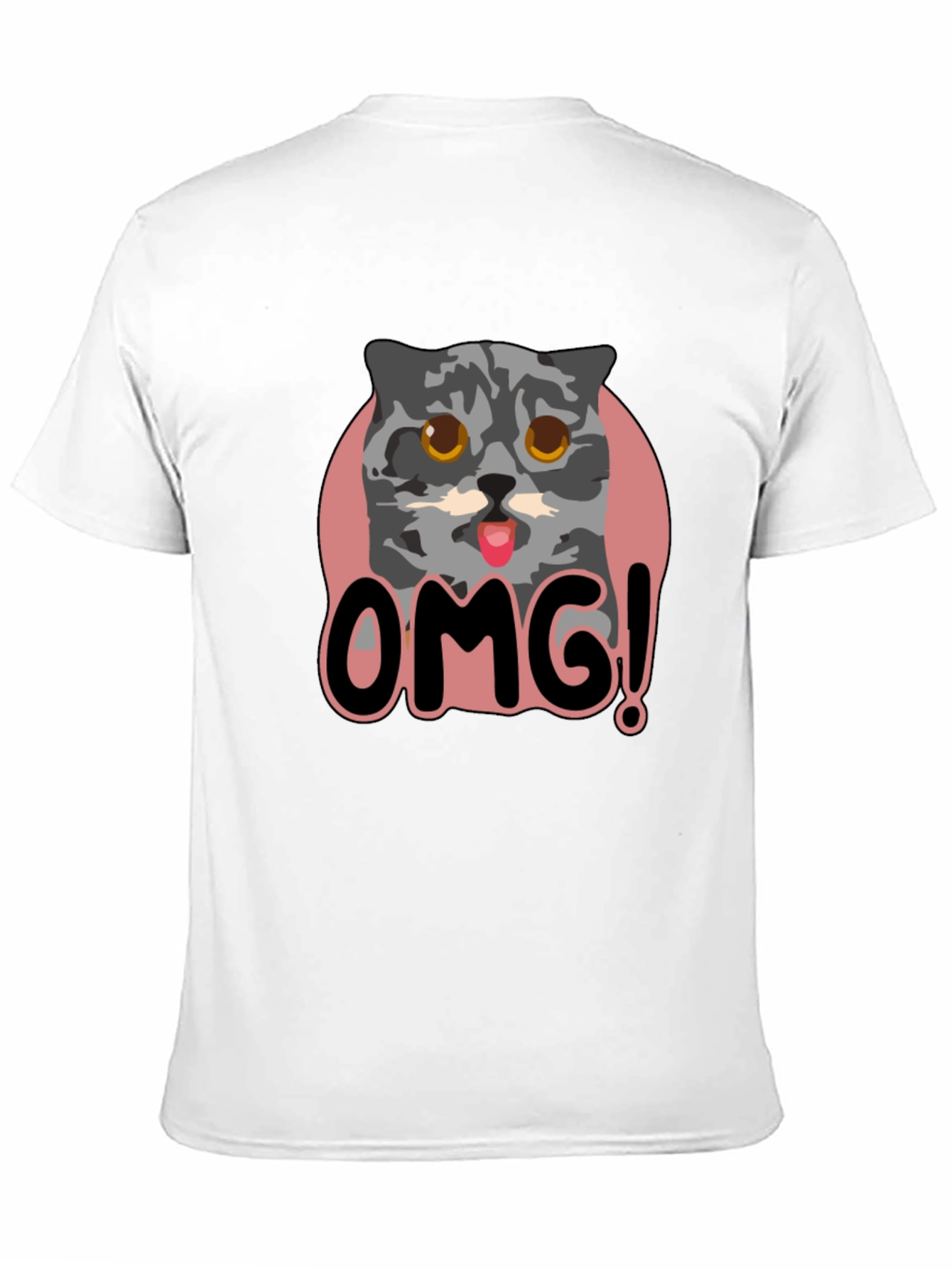 OMG Cat Graphic Tee - Unisex Black T-Shirt