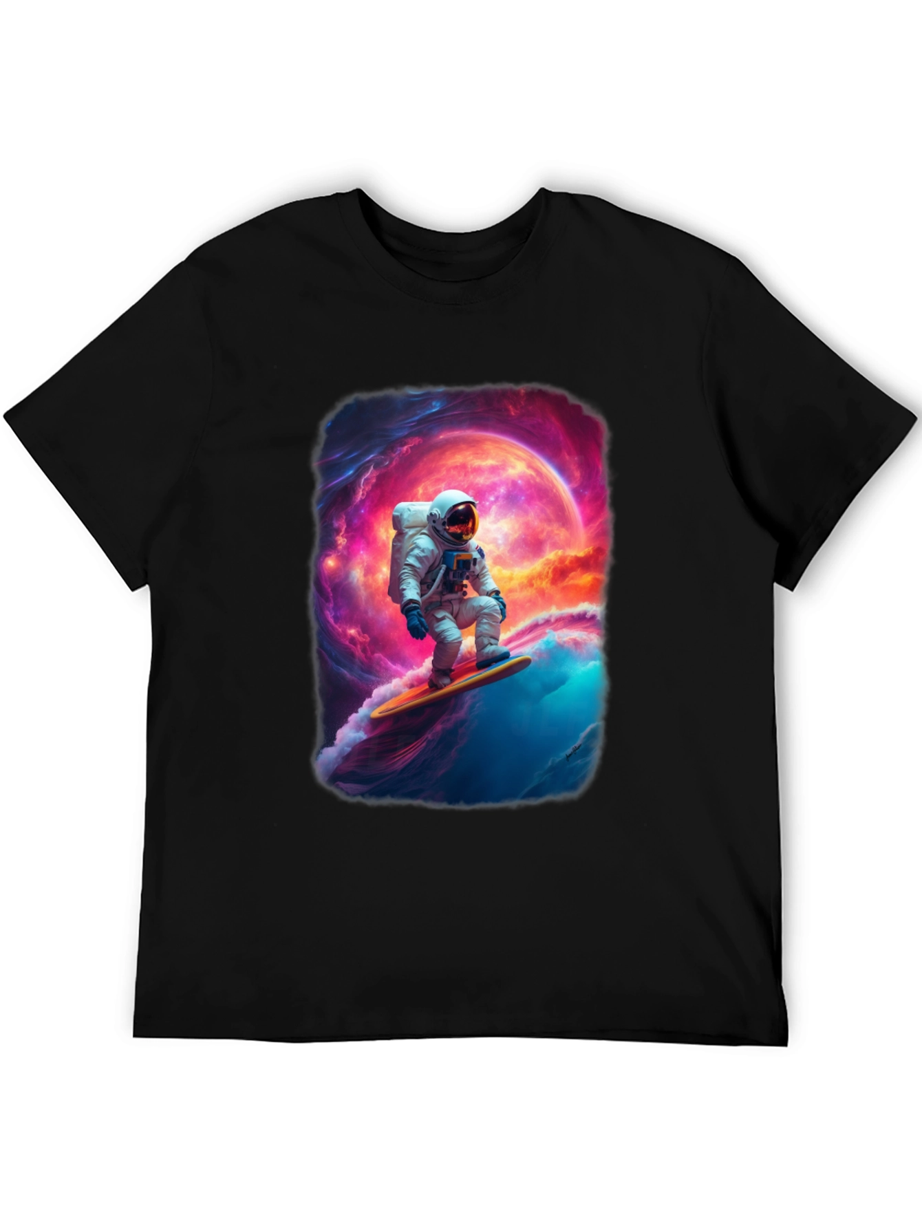 Astronaut Surfing Graphic T-Shirt