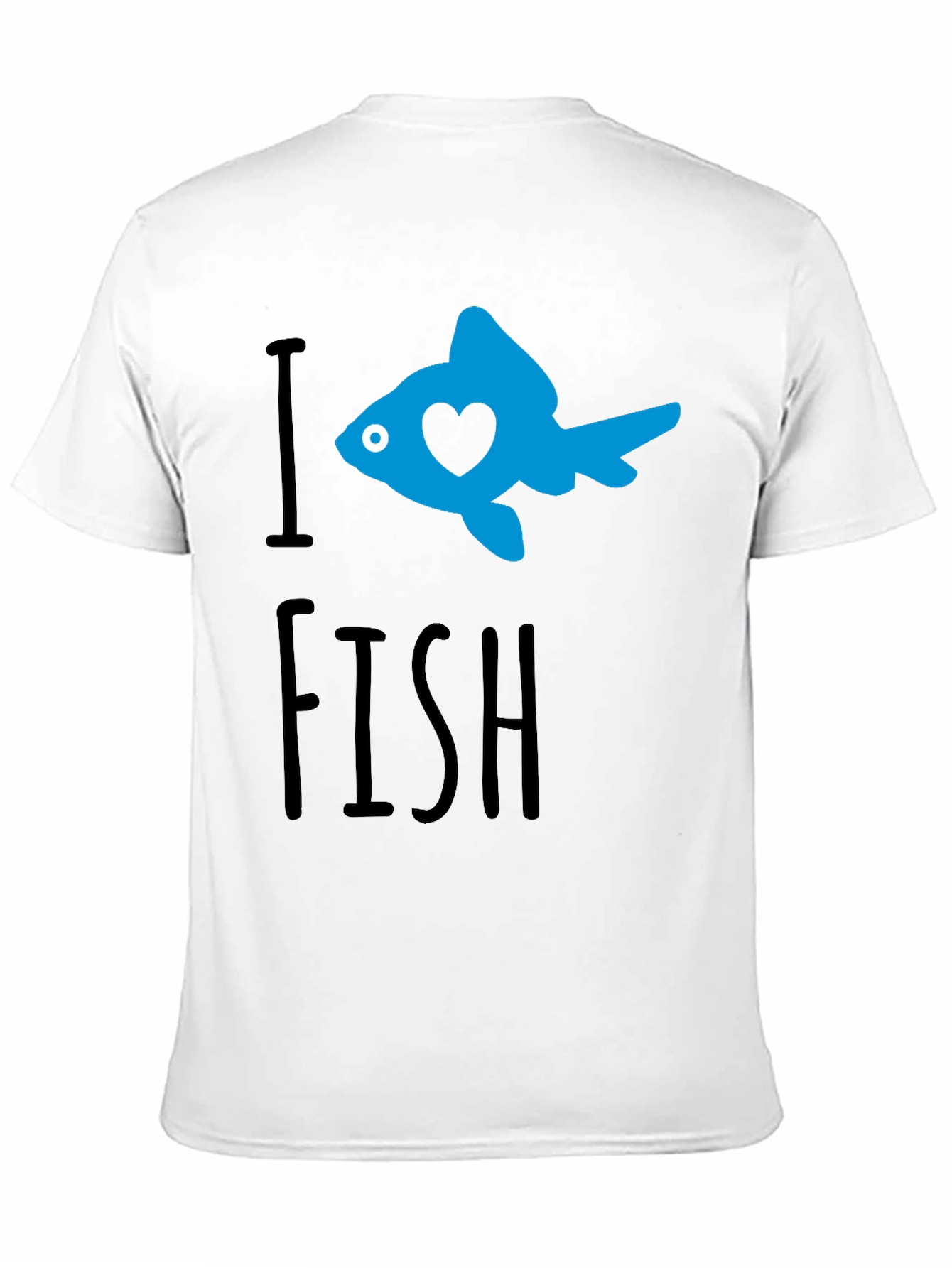 I Heart Fish Graphic T-Shirt - Black