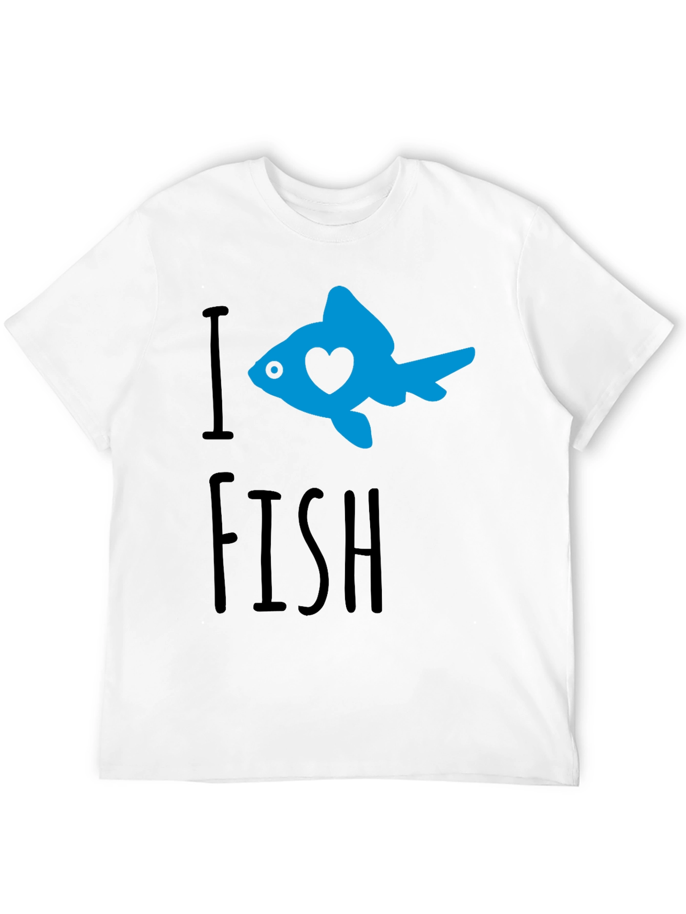 I Heart Fish Graphic T-Shirt - Black