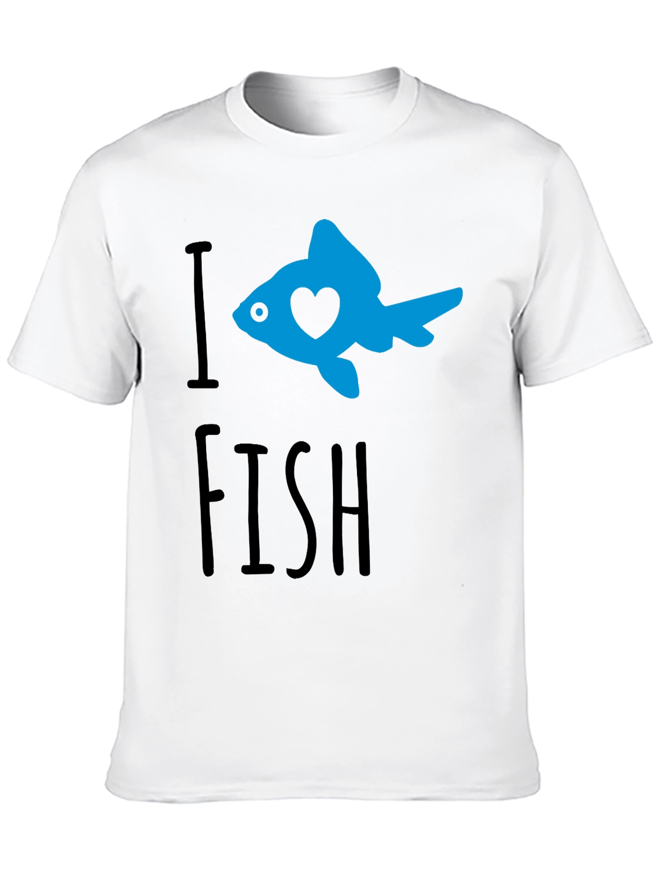 I Heart Fish Graphic T-Shirt - Black