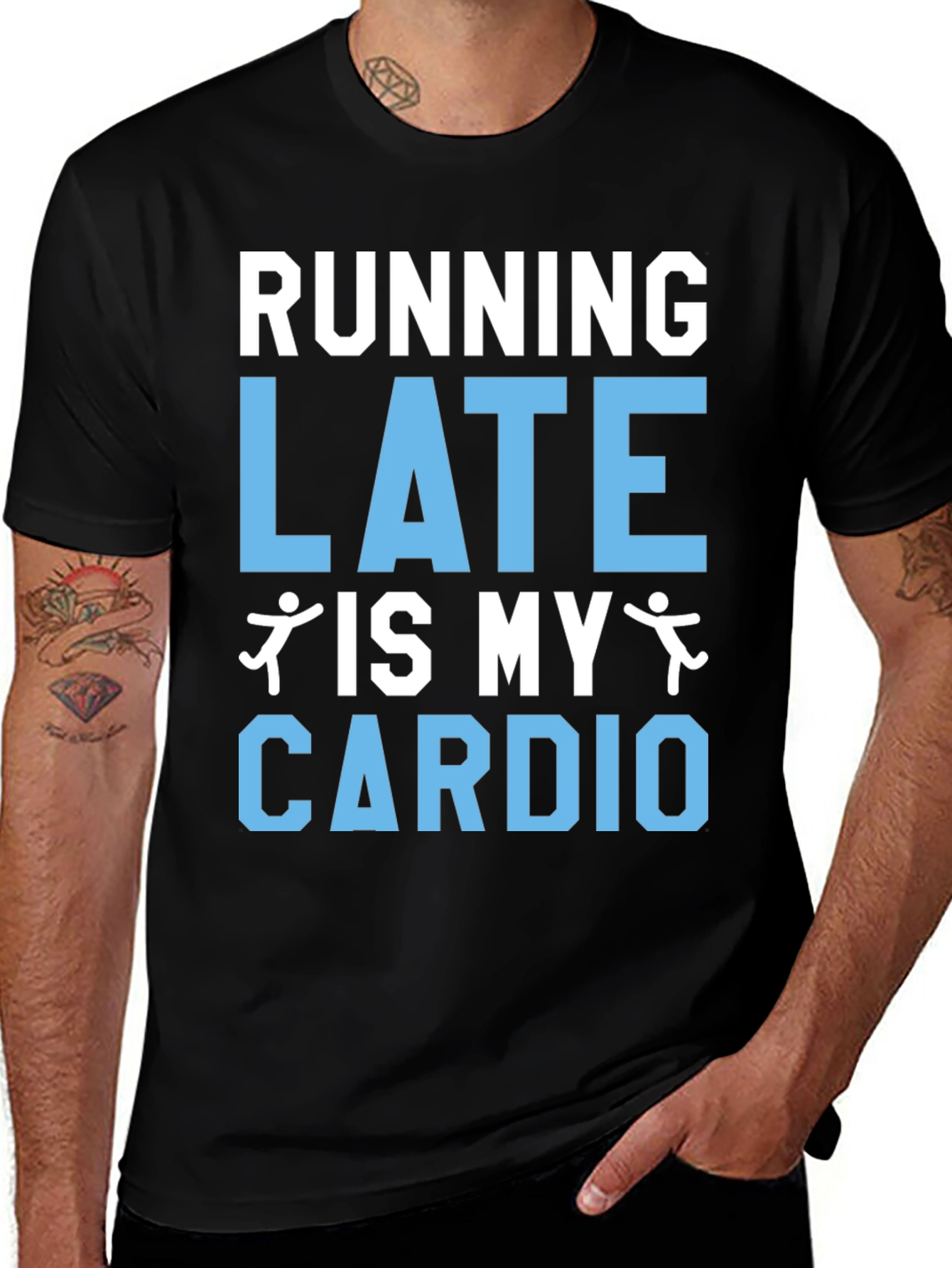 Running Late Cardio Graphic Tee Shirt