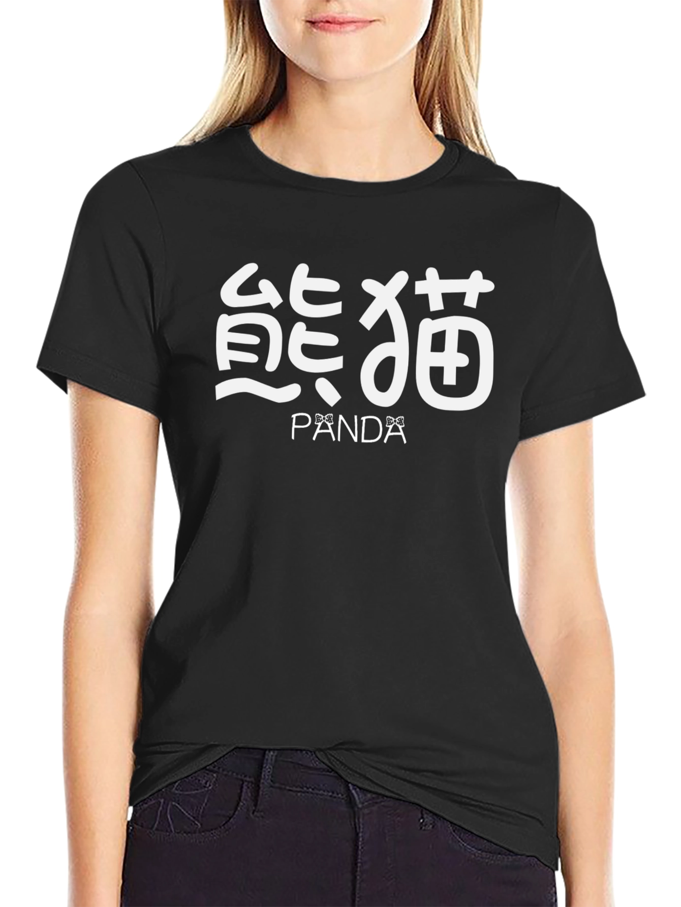 Panda Graphic Tee - Kanji Design