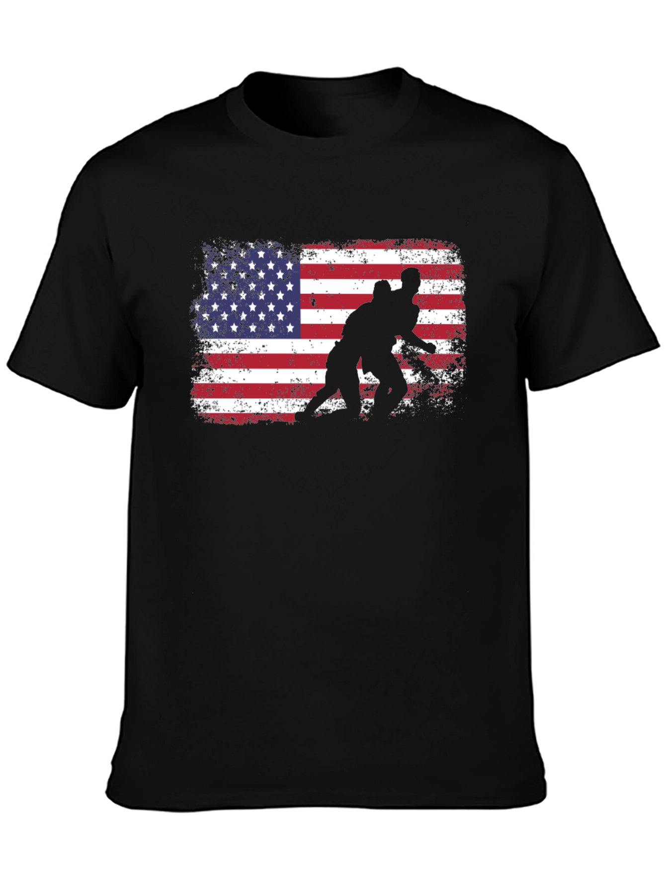 Wrestling American Flag T-Shirt