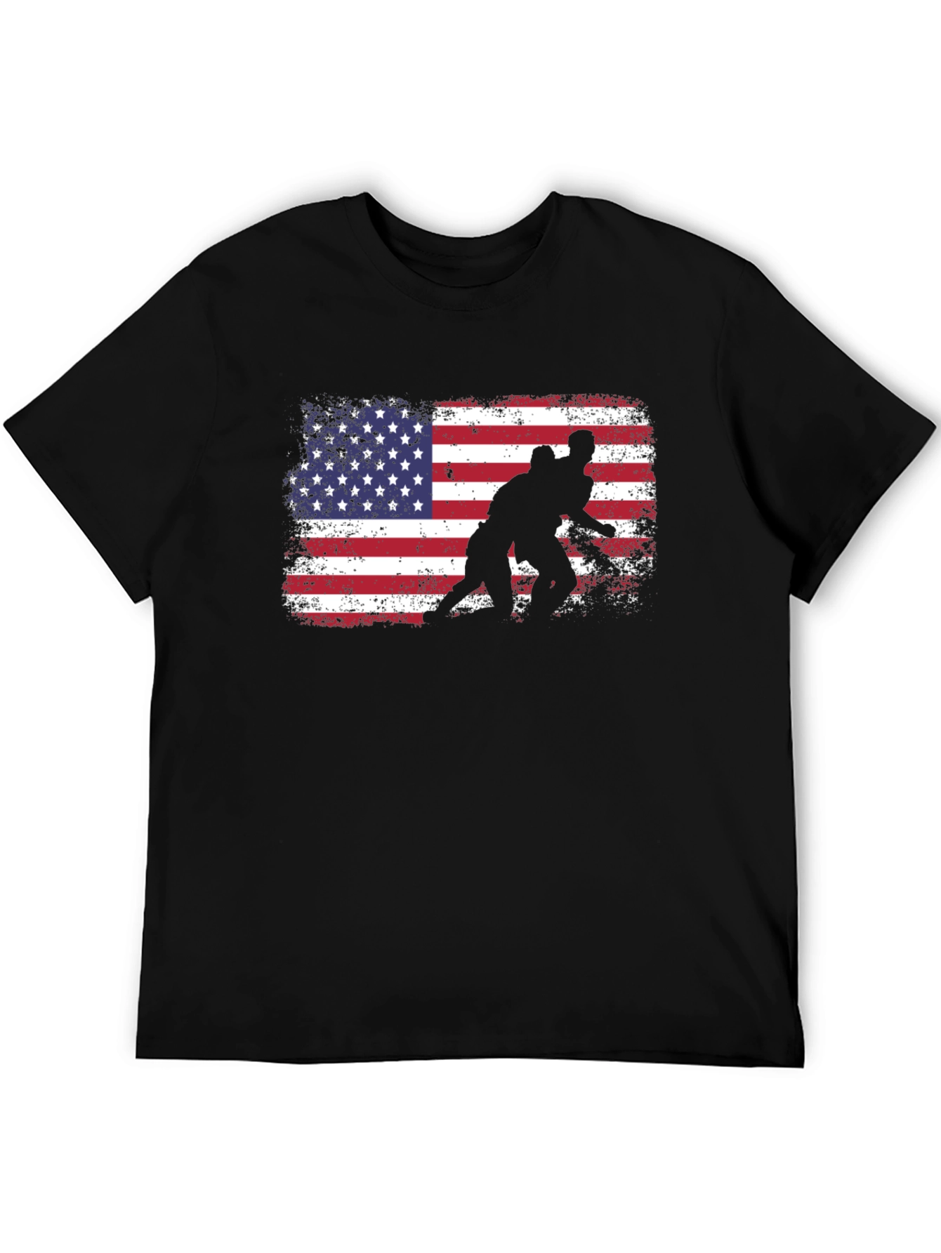 Wrestling American Flag T-Shirt