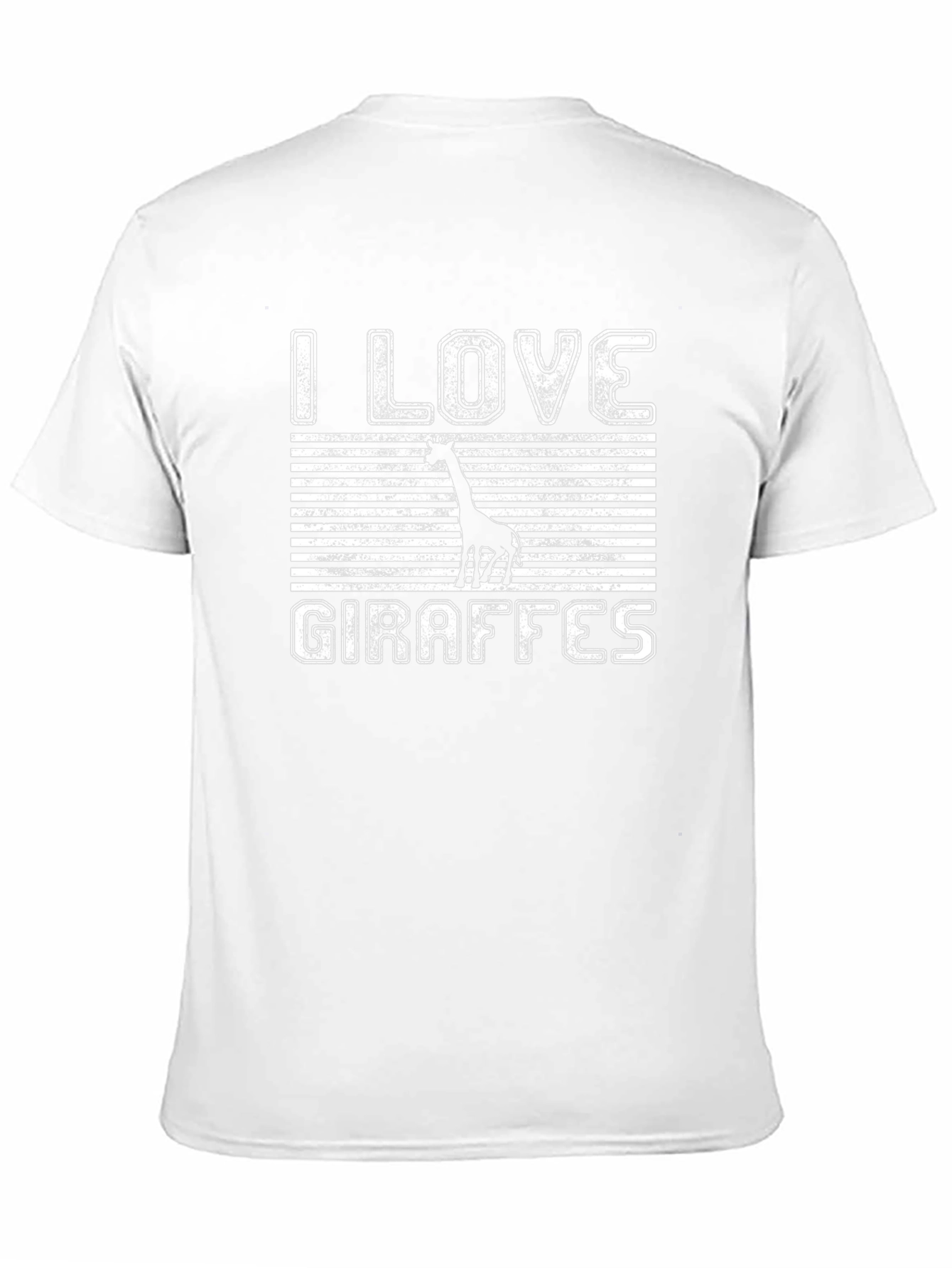 I Love Giraffes Black Graphic T-Shirt