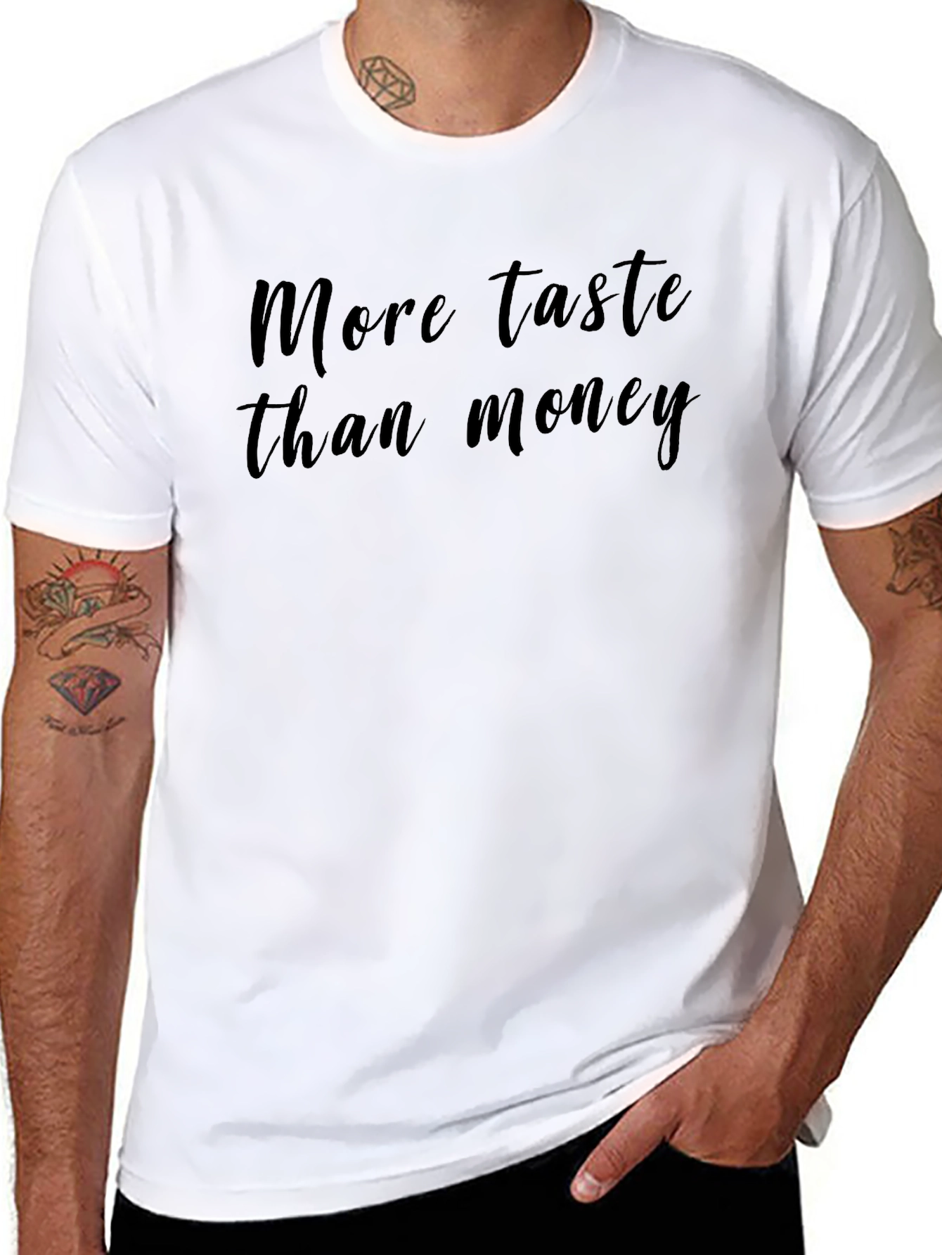 More Taste Than Money Black Graphic Tee