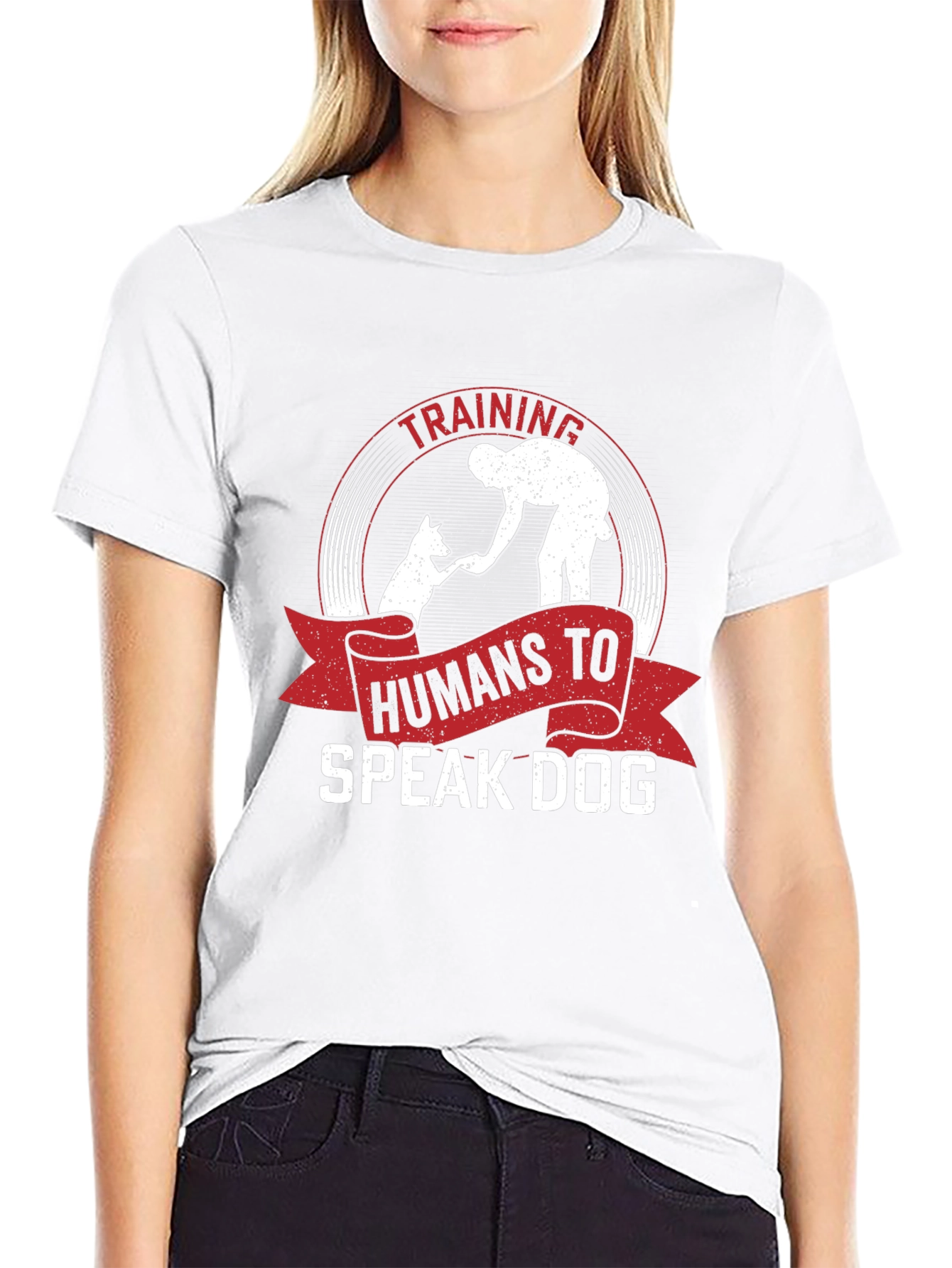 Training Humans To Speak Dog Black T-Shirt