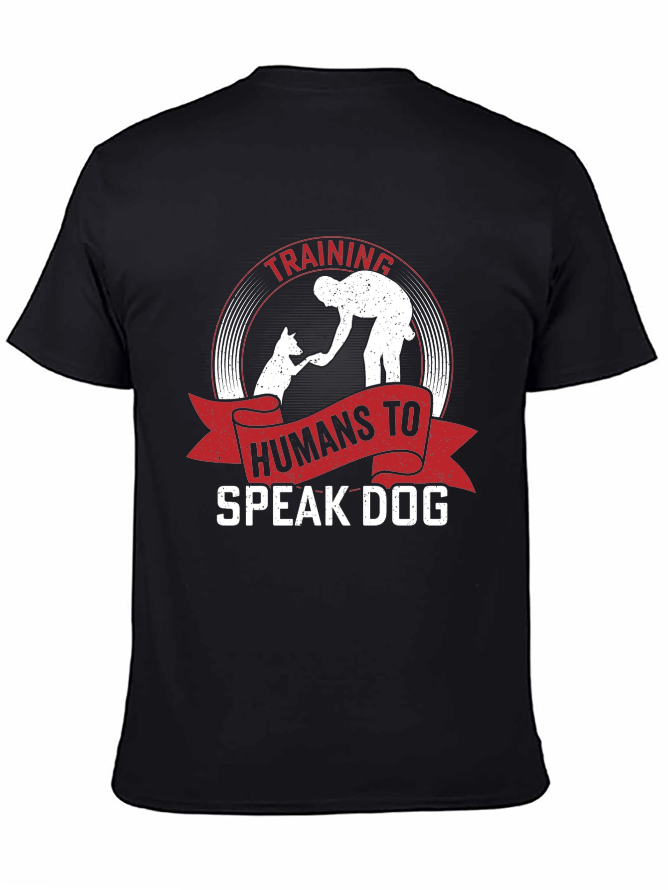 Training Humans To Speak Dog Black T-Shirt