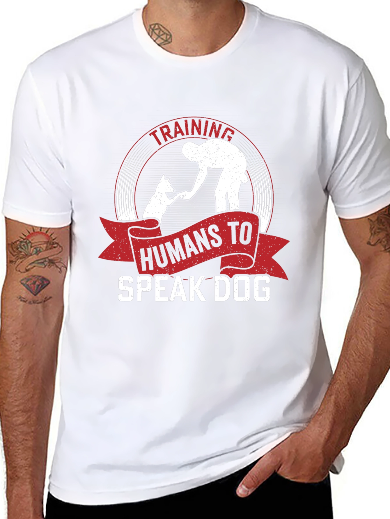 Training Humans To Speak Dog Black T-Shirt
