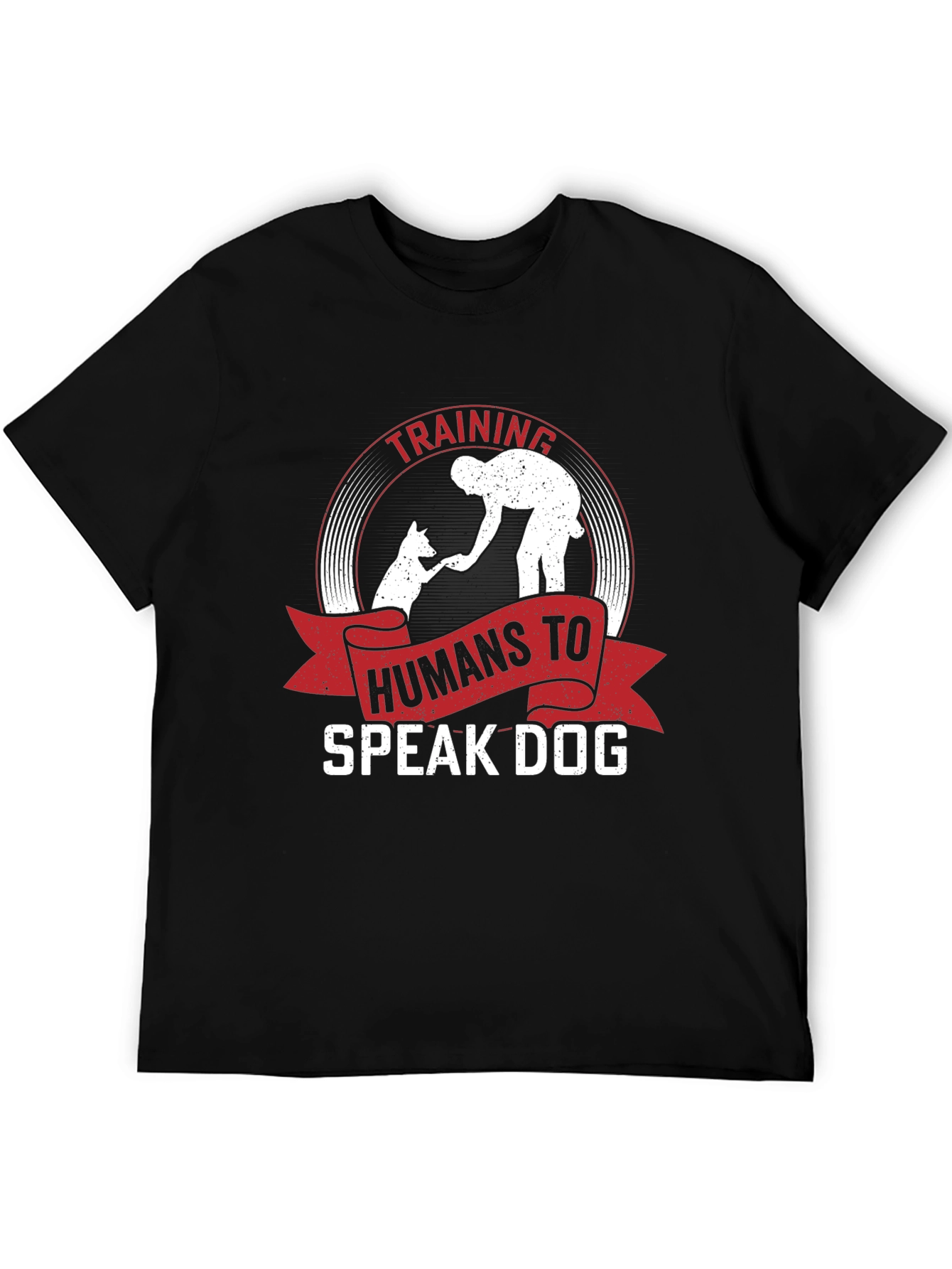 Training Humans To Speak Dog Black T-Shirt