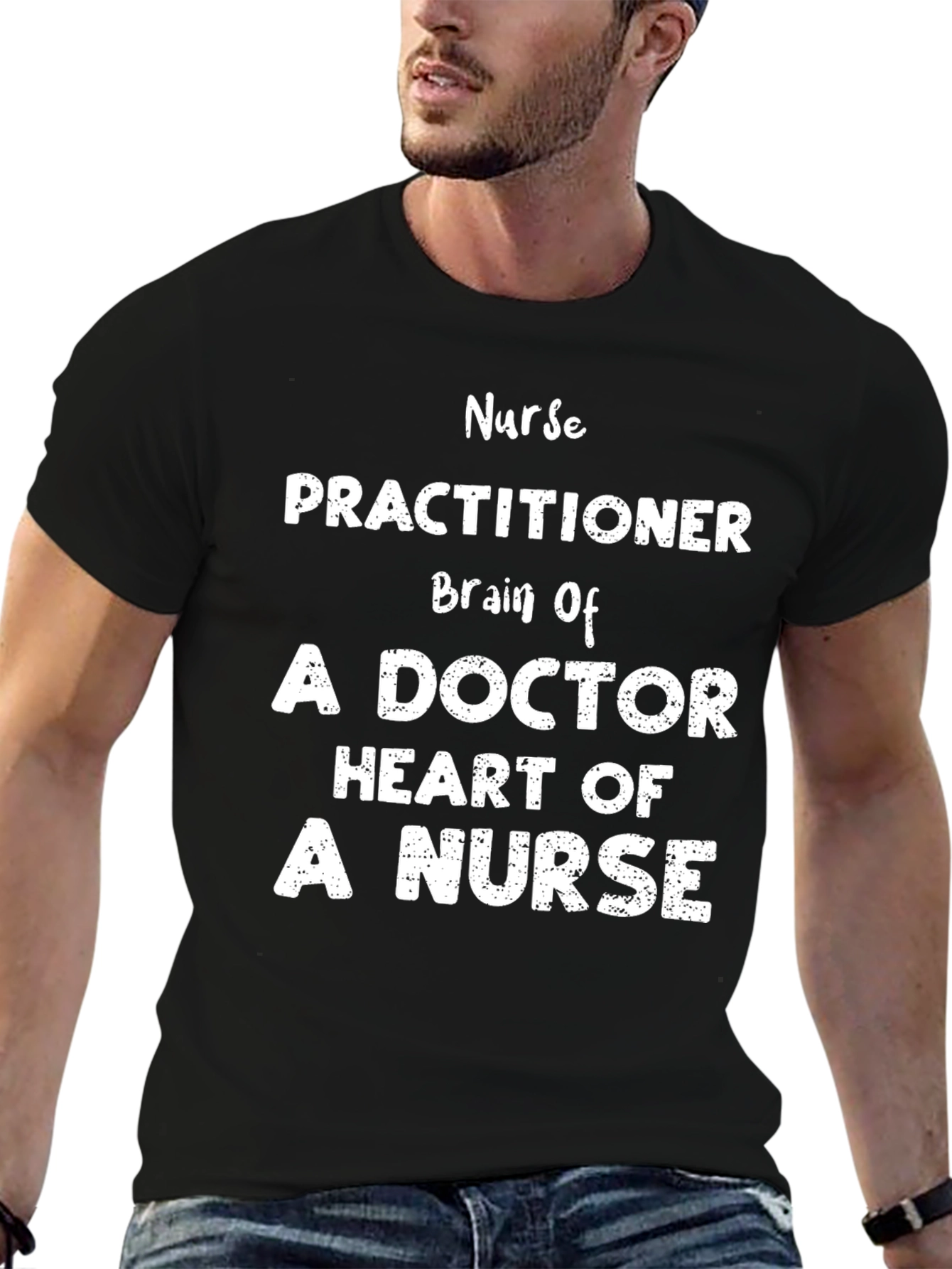 Nurse Practitioner Brain Heart T-Shirt