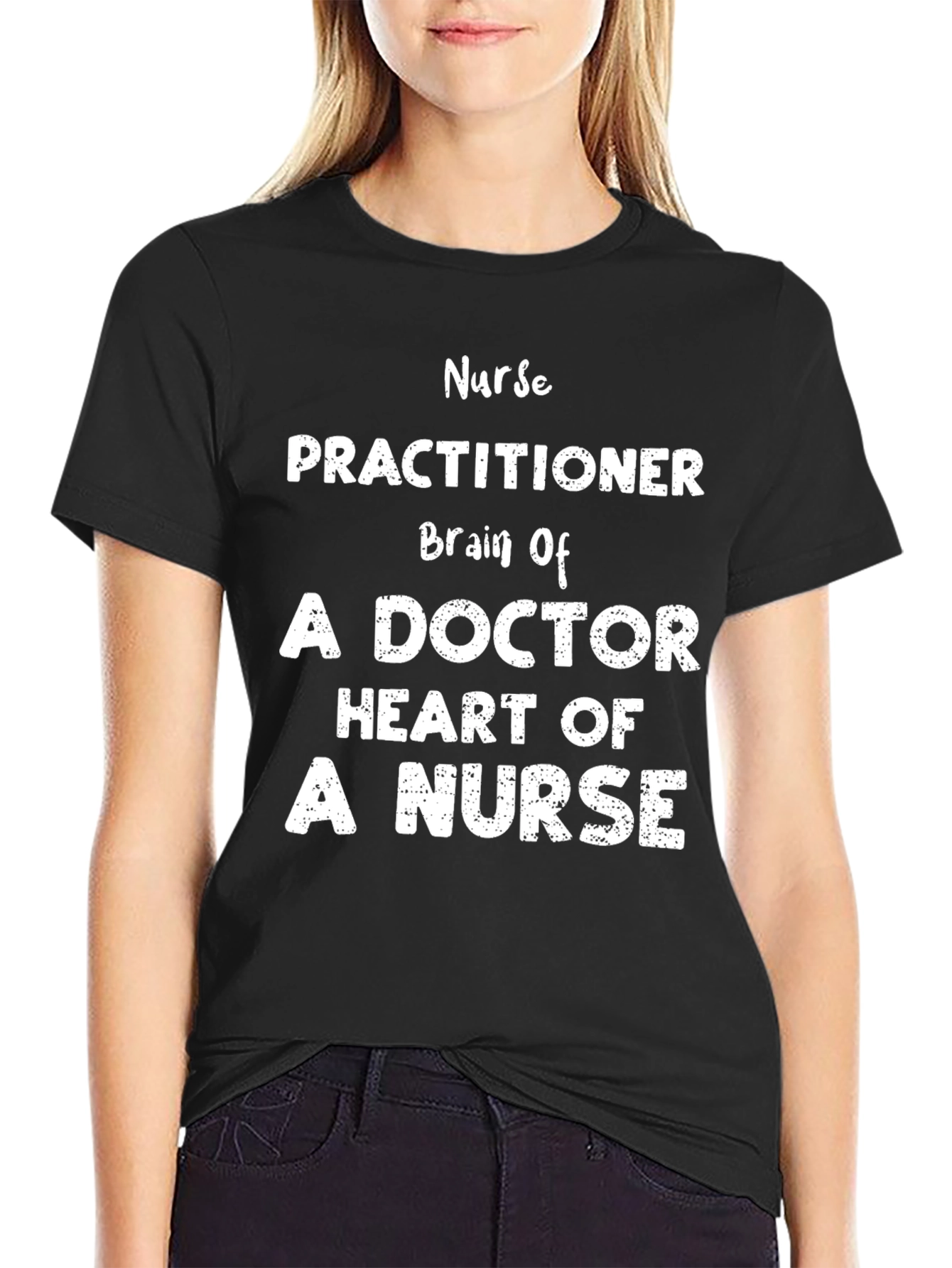 Nurse Practitioner Brain Heart T-Shirt