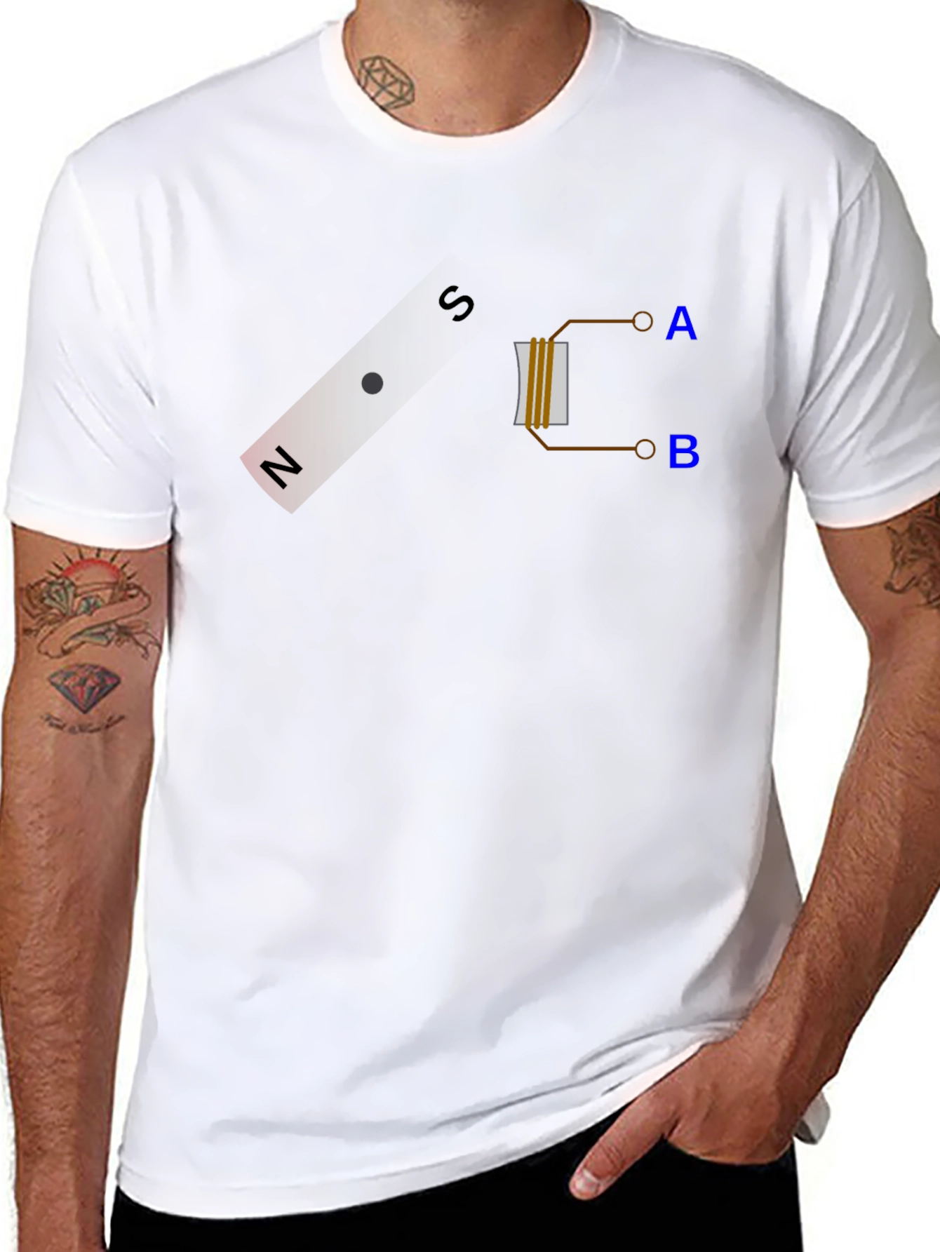 Electromagnet Physics Graphic T-Shirt - Science Nerd Tee