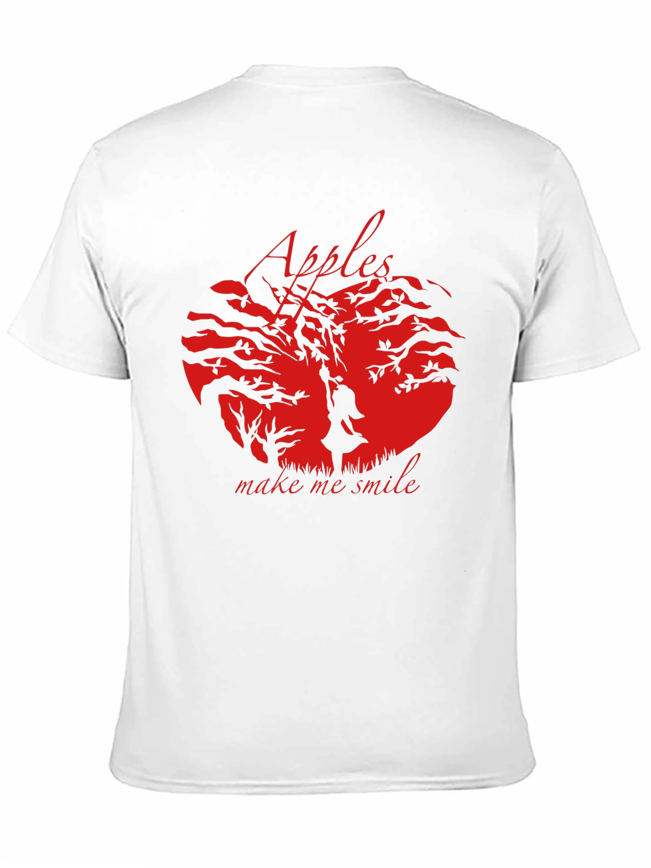 Apples Make Me Smile Graphic T-Shirt - Black