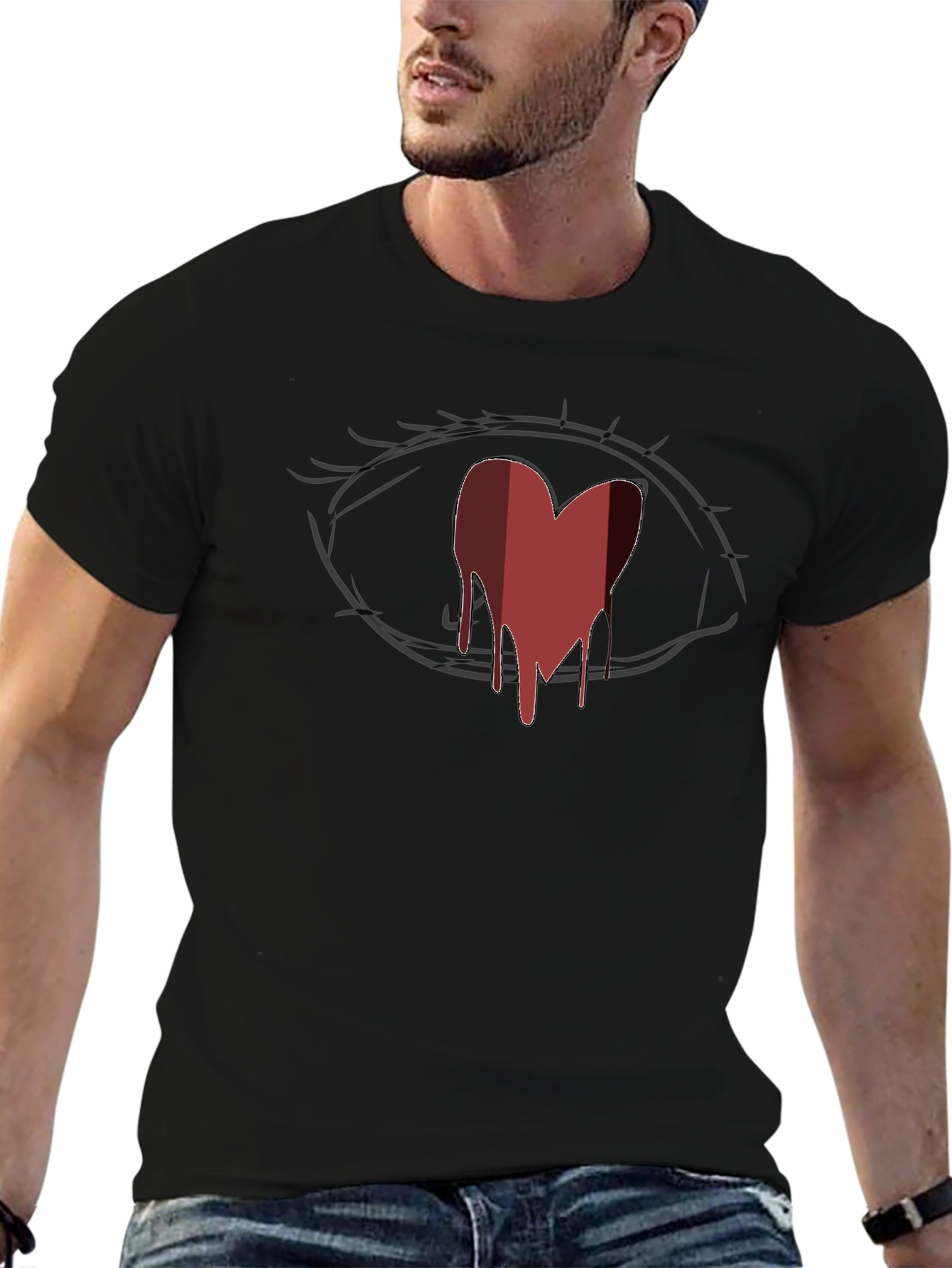 Bleeding Heart Eye Graphic Tee - Unisex Soft Cotton