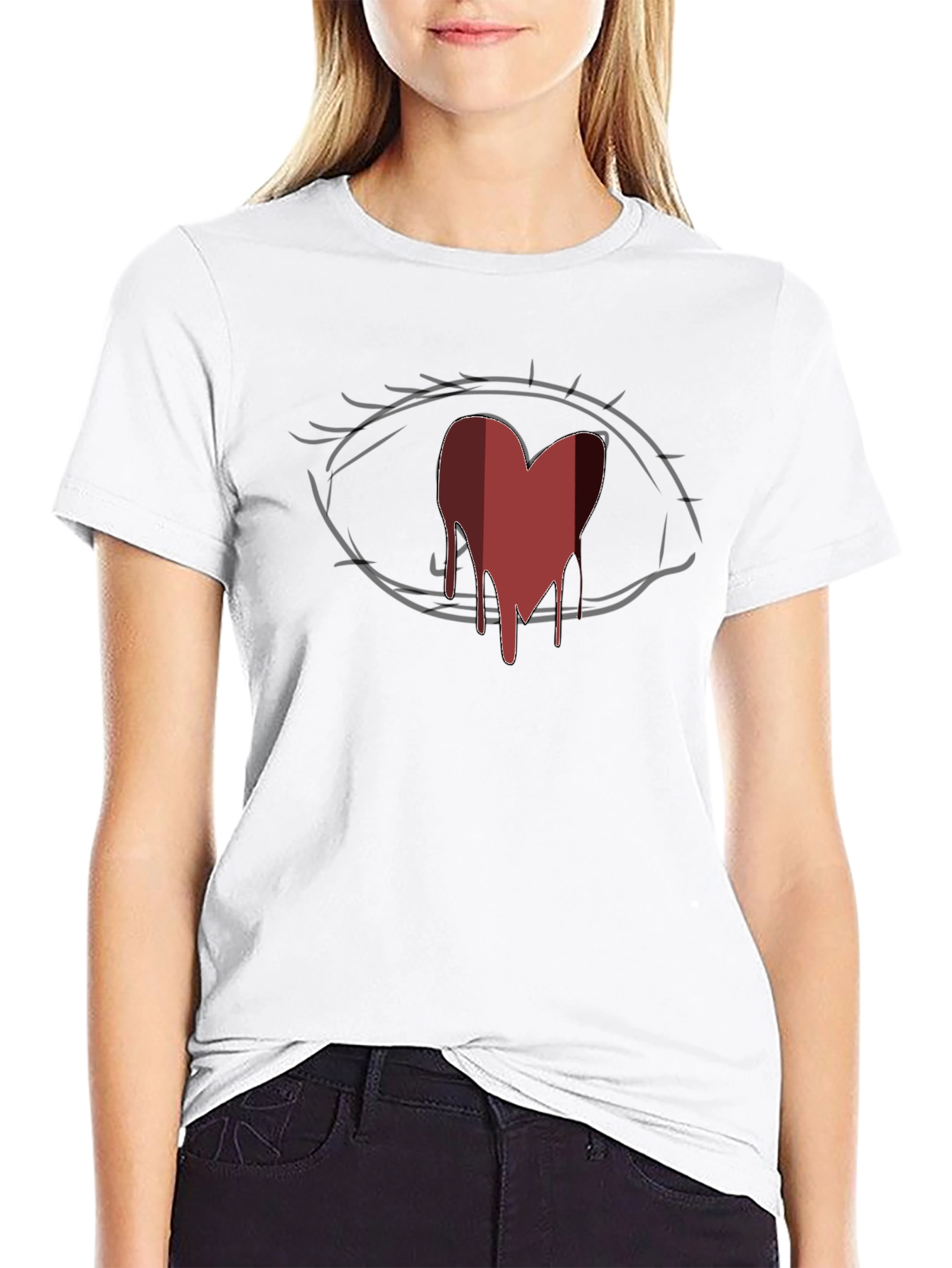 Bleeding Heart Eye Graphic Tee - Unisex Soft Cotton