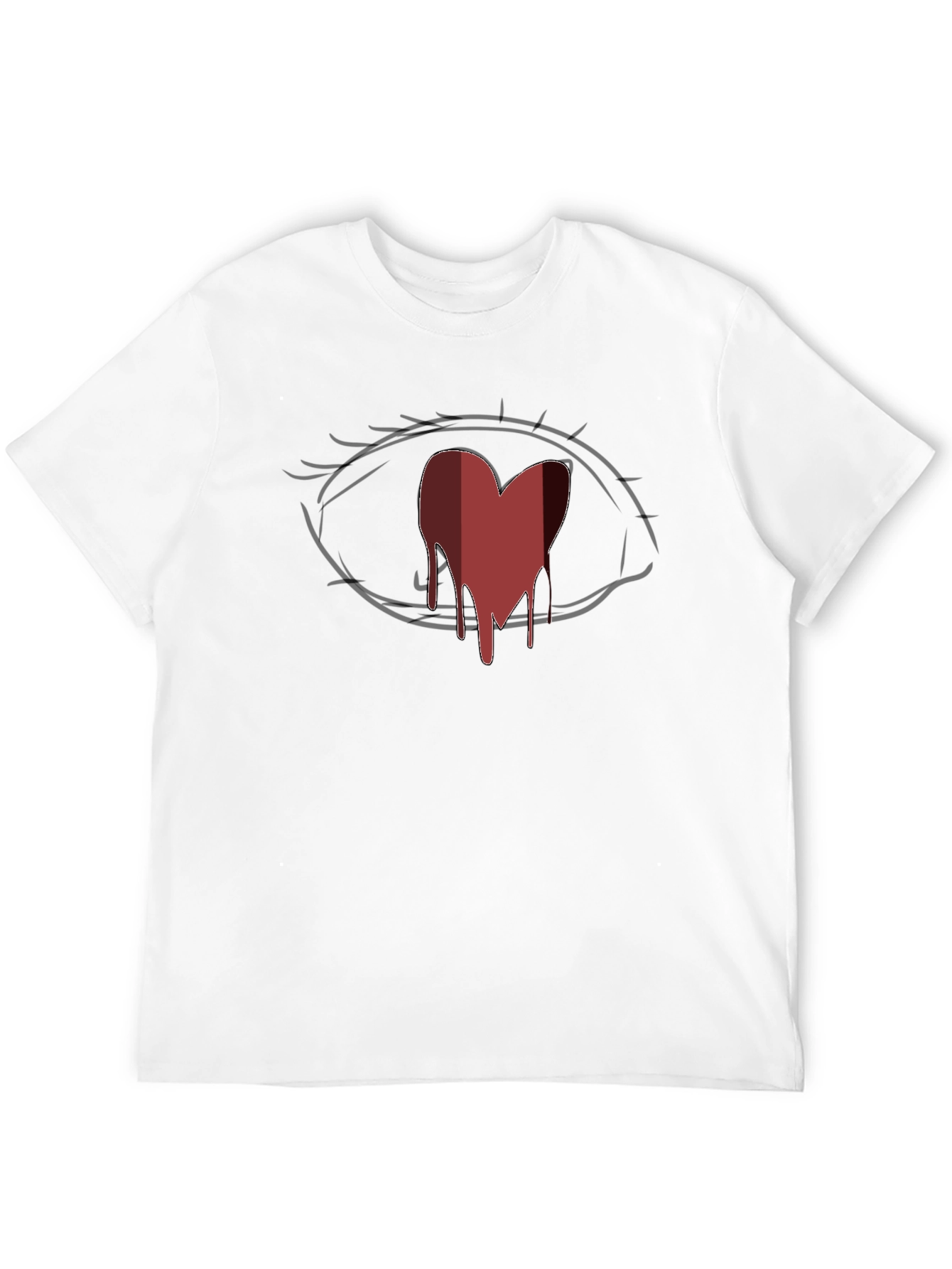 Bleeding Heart Eye Graphic Tee - Unisex Soft Cotton