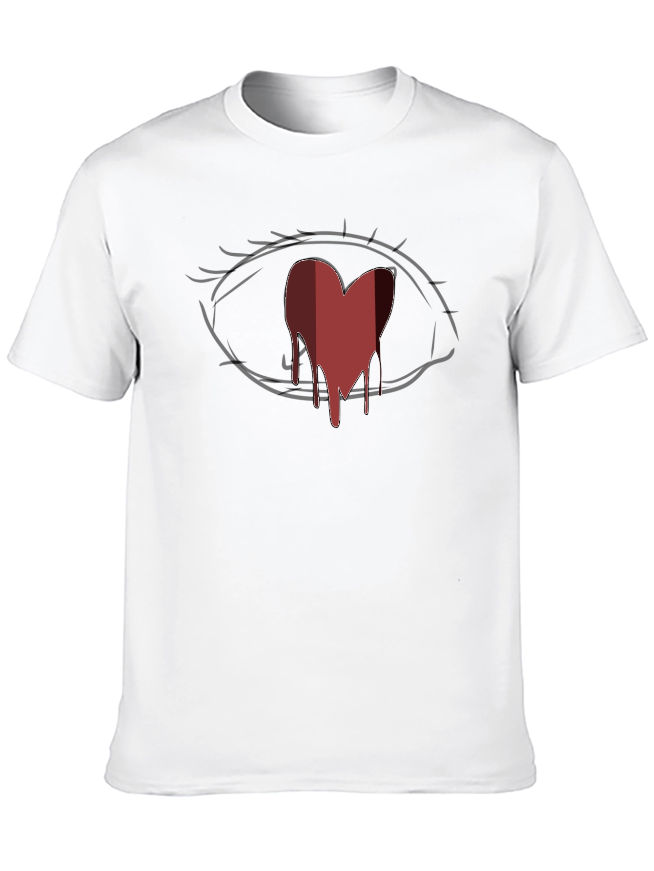 Bleeding Heart Eye Graphic Tee - Unisex Soft Cotton