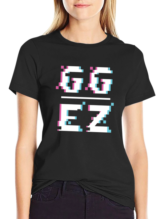 GG EZ Pixel Art Black T-Shirt