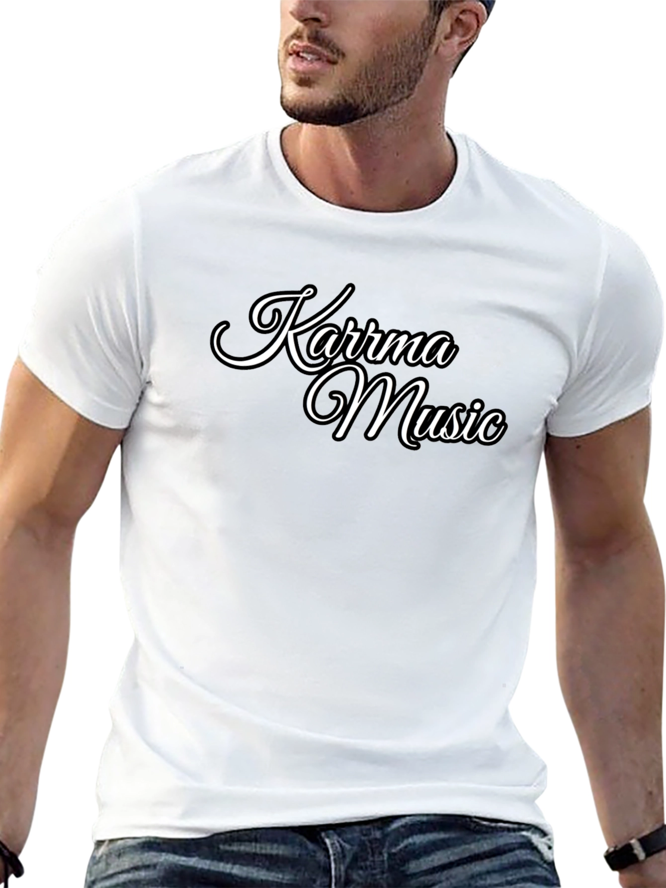 Karma Music Black Tee - Stylish Casual Wear