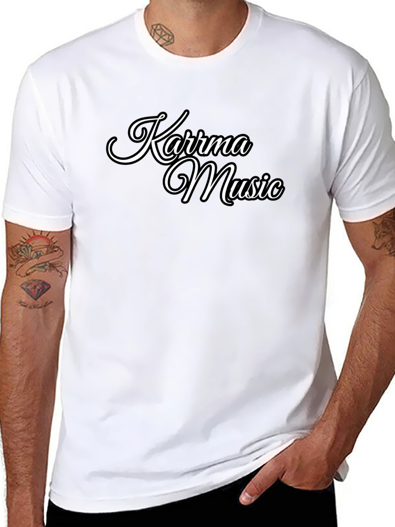 Karma Music Black Tee - Stylish Casual Wear