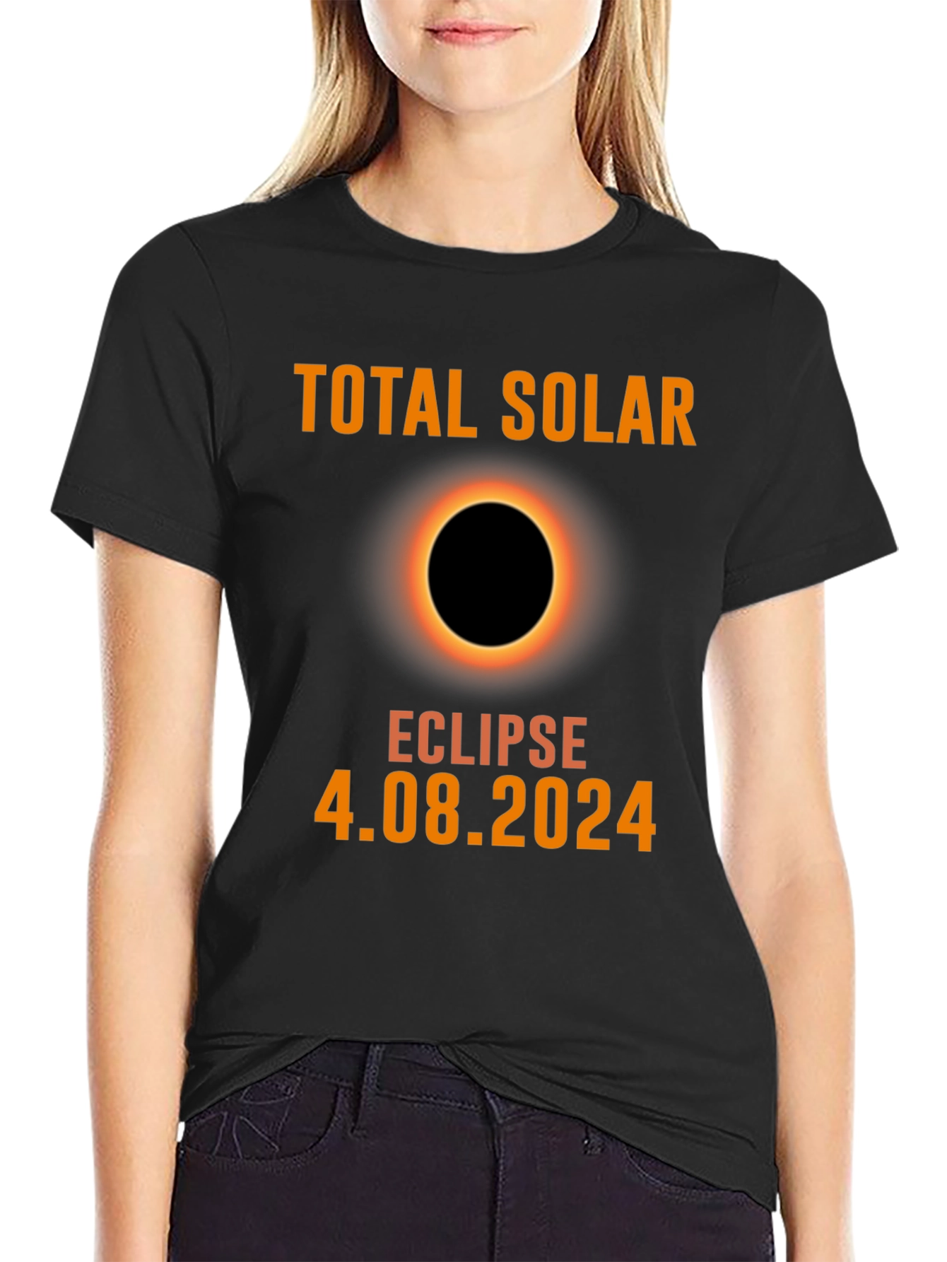 Total Solar Eclipse 2024 Black T-Shirt