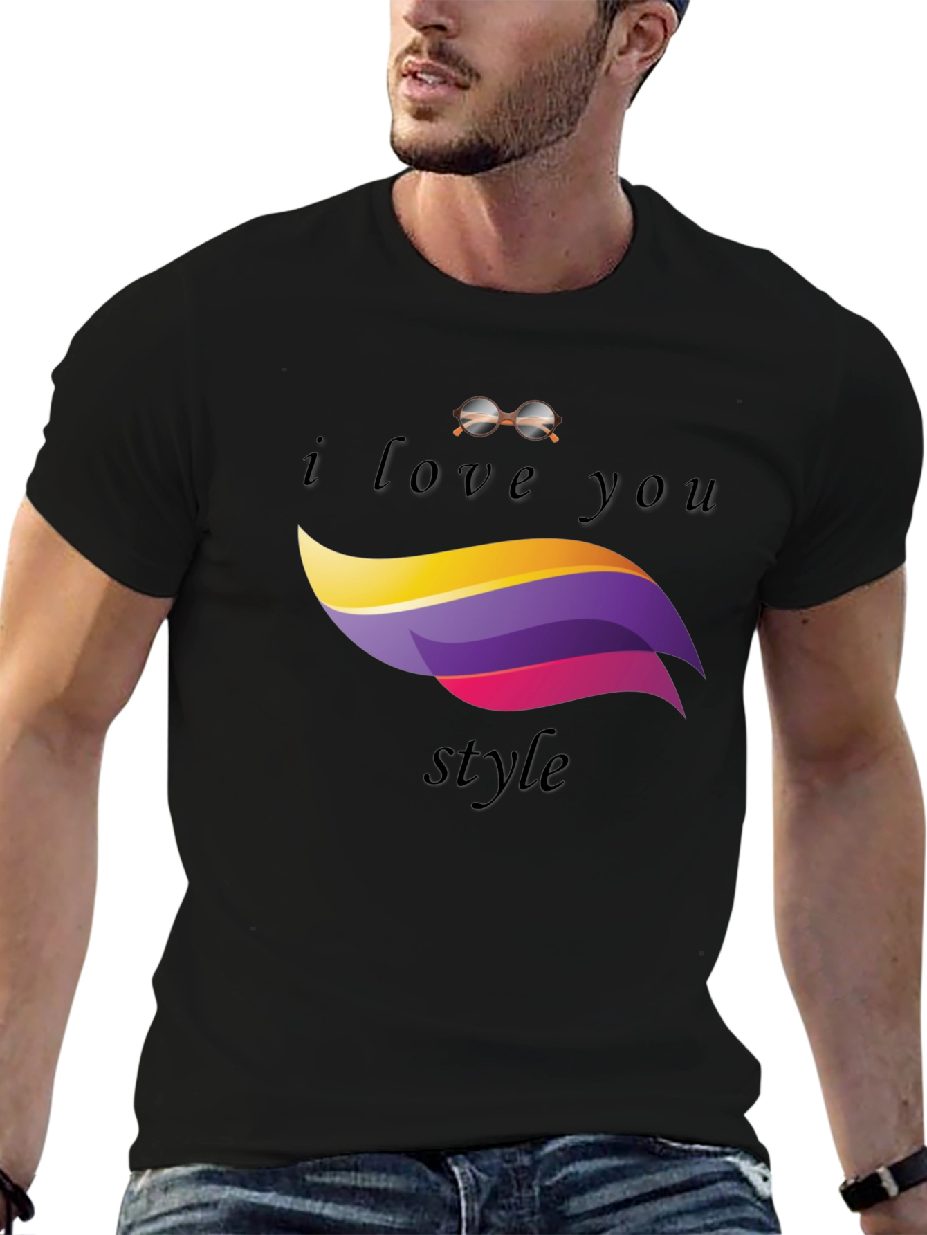 I Love You Style Black T-Shirt