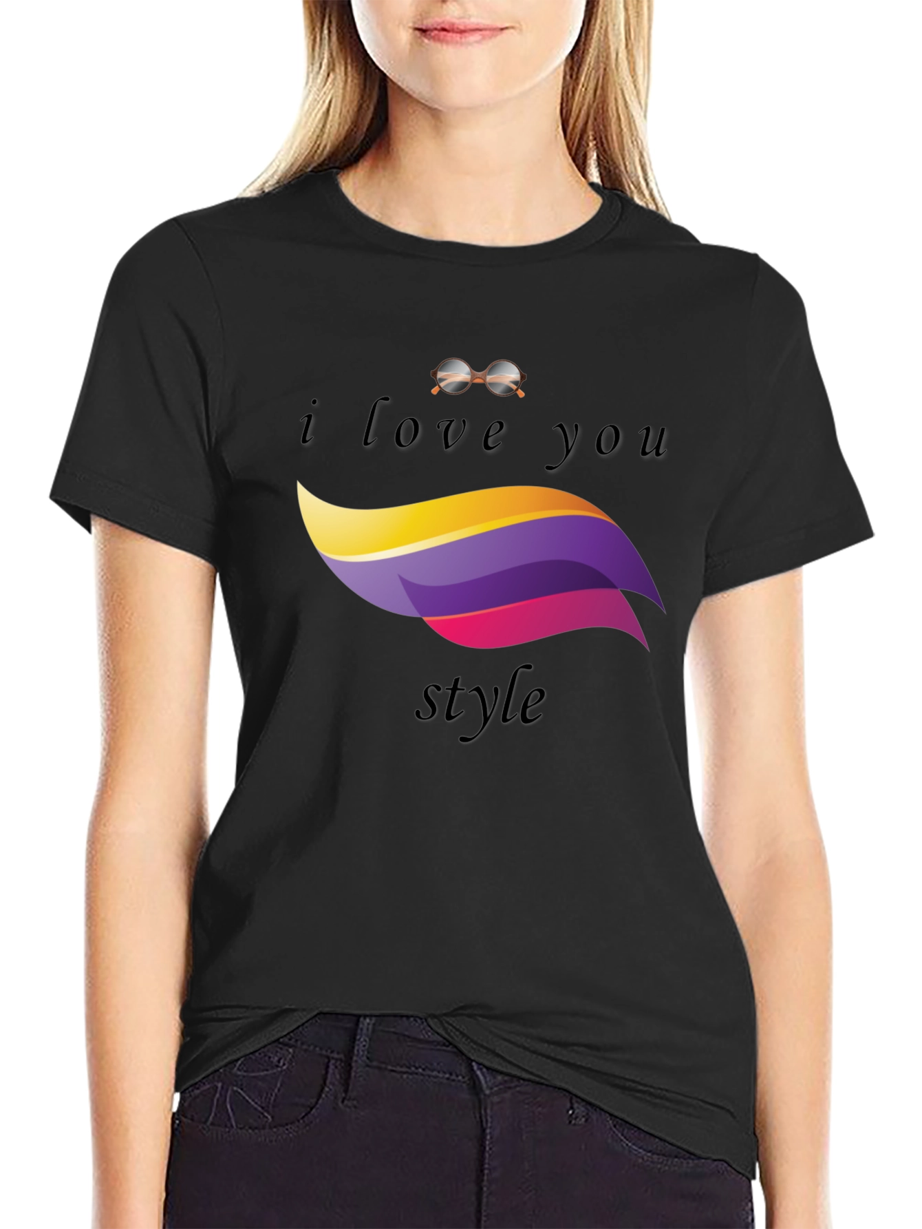 I Love You Style Black T-Shirt
