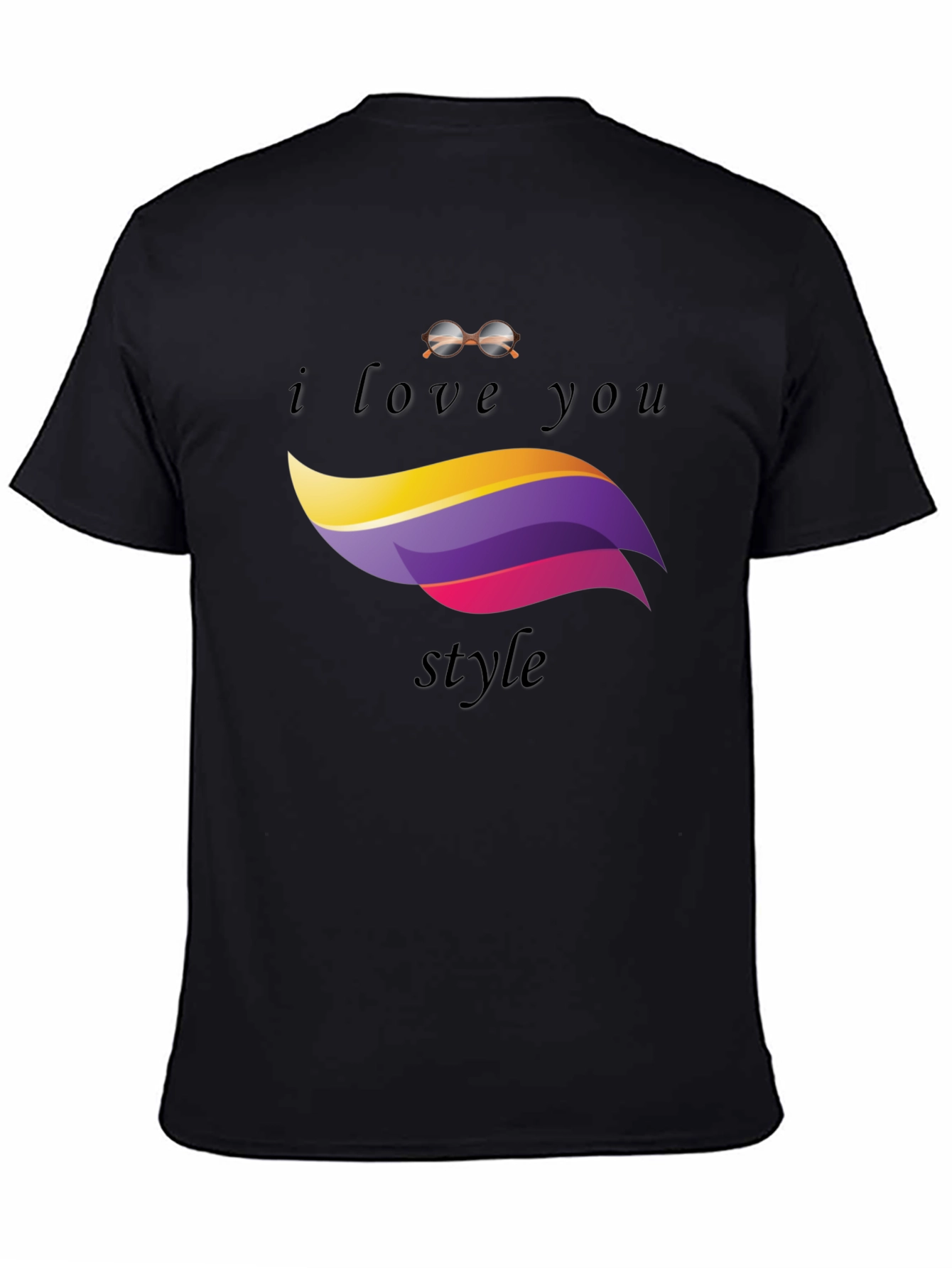 I Love You Style Black T-Shirt