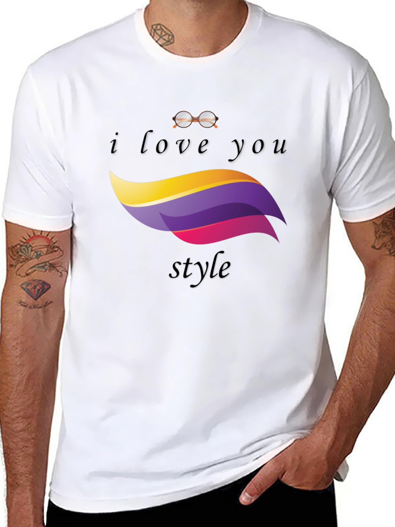 I Love You Style Black T-Shirt