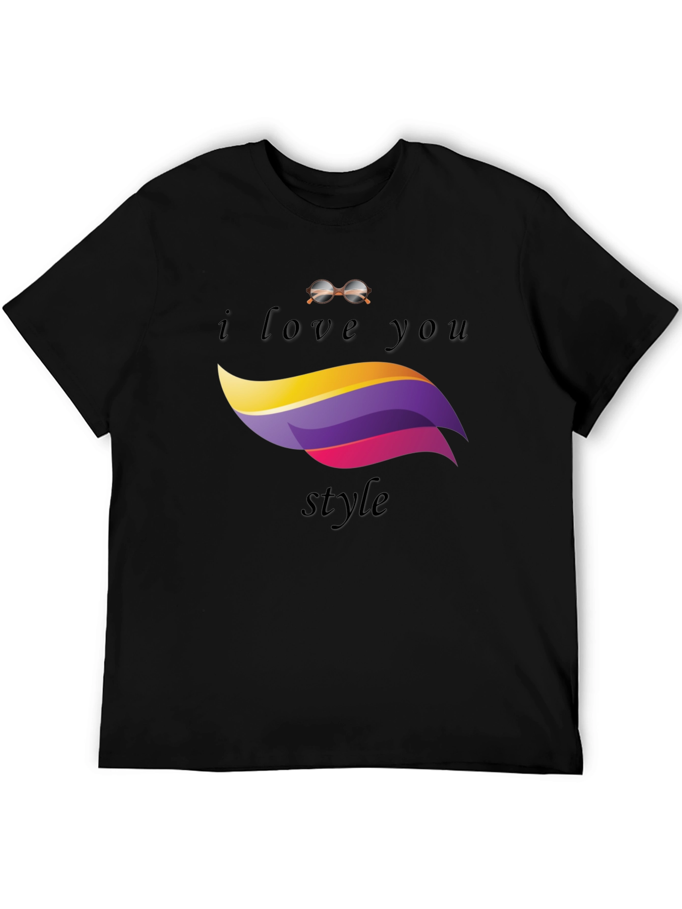 I Love You Style Black T-Shirt