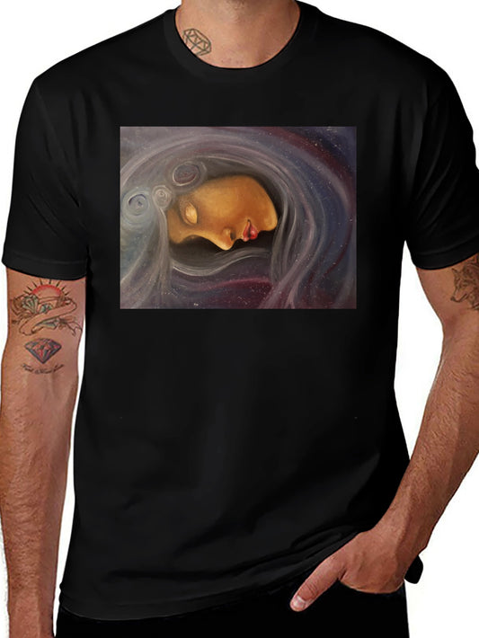 Artistic Dreamscape Graphic Tee - Black Unisex