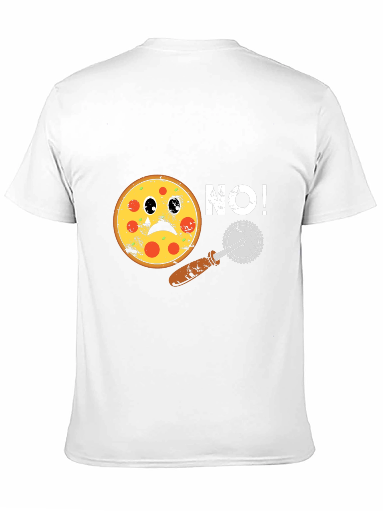 Sad Pizza No! Black Graphic Tee