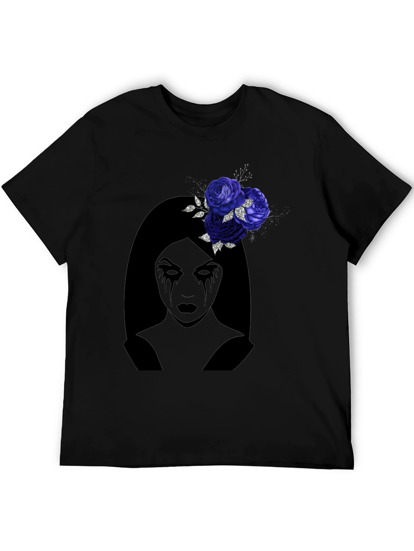 Gothic Rose Black T-Shirt - Dark Glamour Style