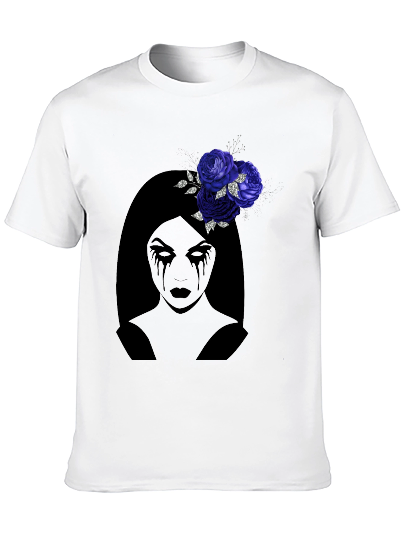 Gothic Rose Black T-Shirt - Dark Glamour Style
