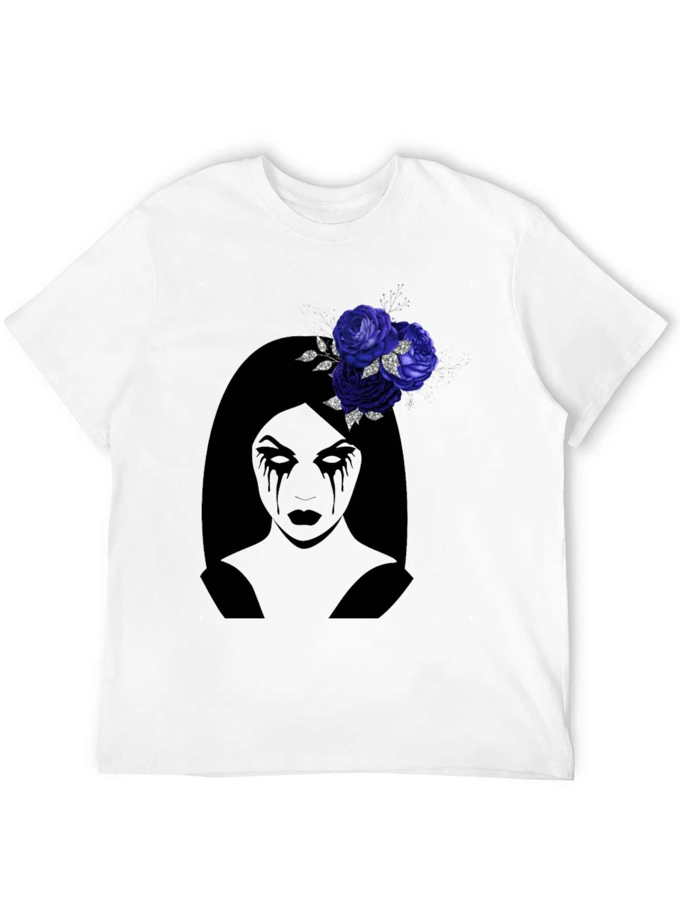 Gothic Rose Black T-Shirt - Dark Glamour Style