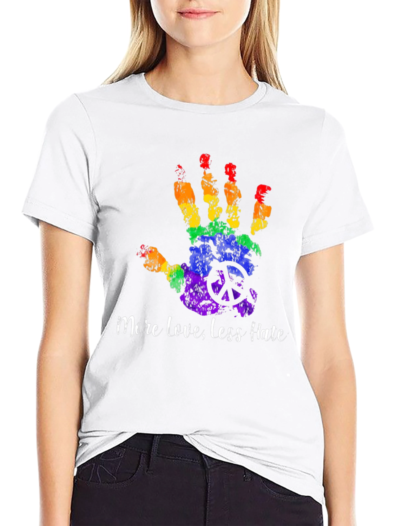 More Love Less Hate LGBT Pride T-Shirt
