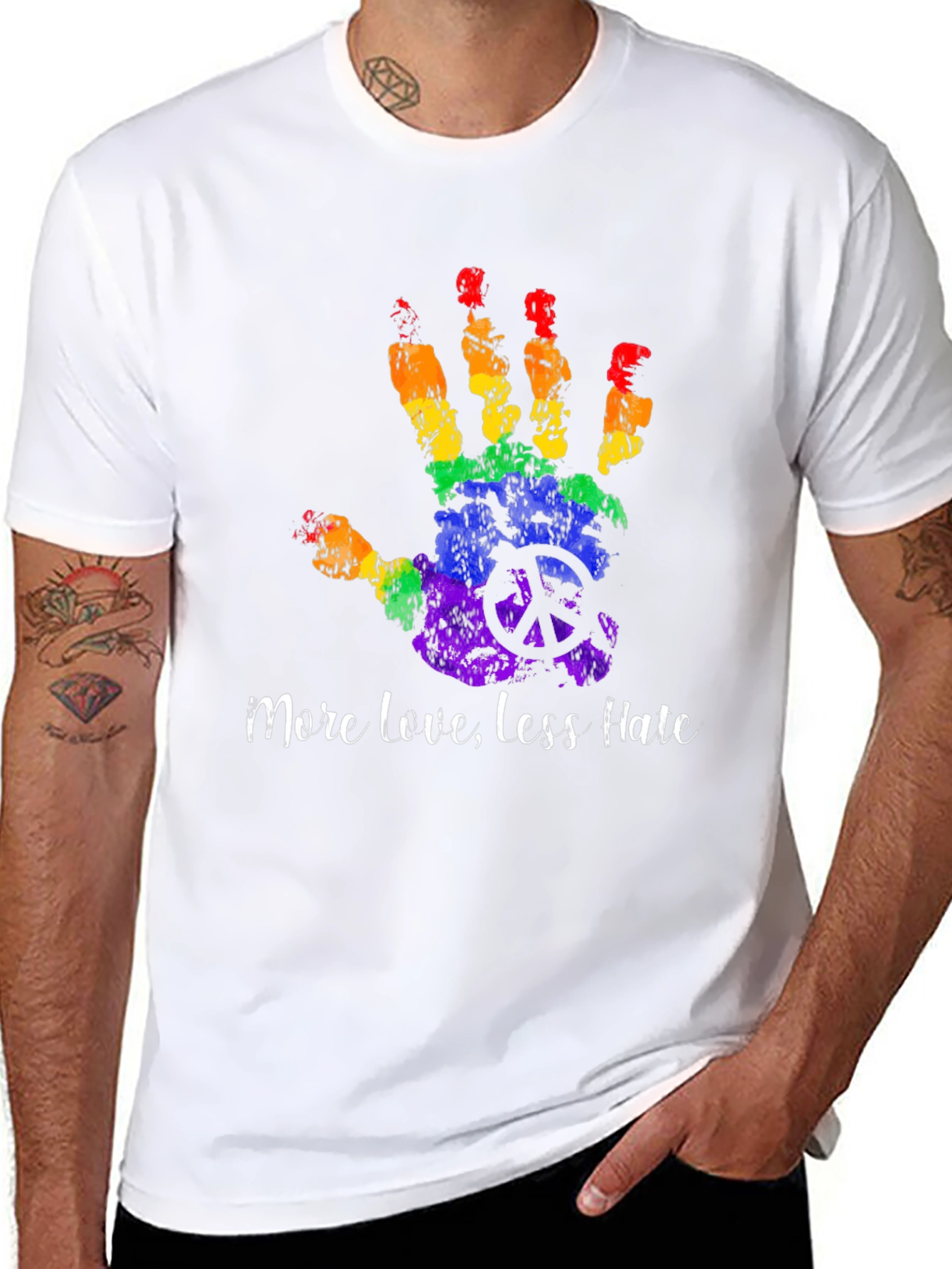 More Love Less Hate LGBT Pride T-Shirt