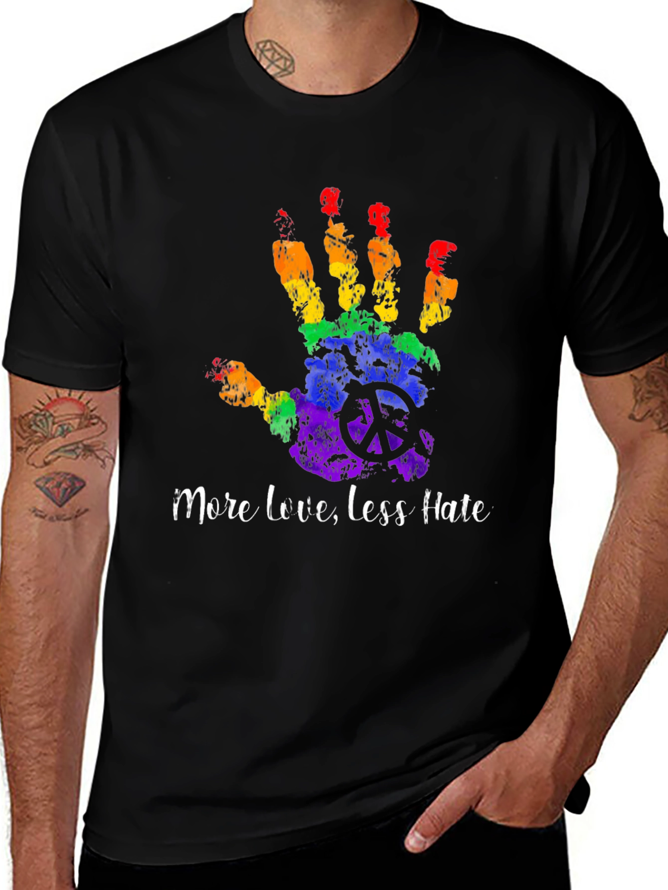 More Love Less Hate LGBT Pride T-Shirt