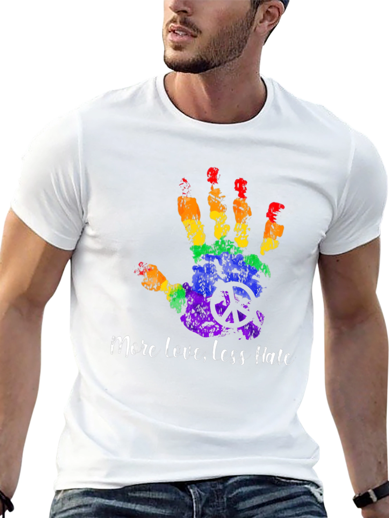 More Love Less Hate LGBT Pride T-Shirt