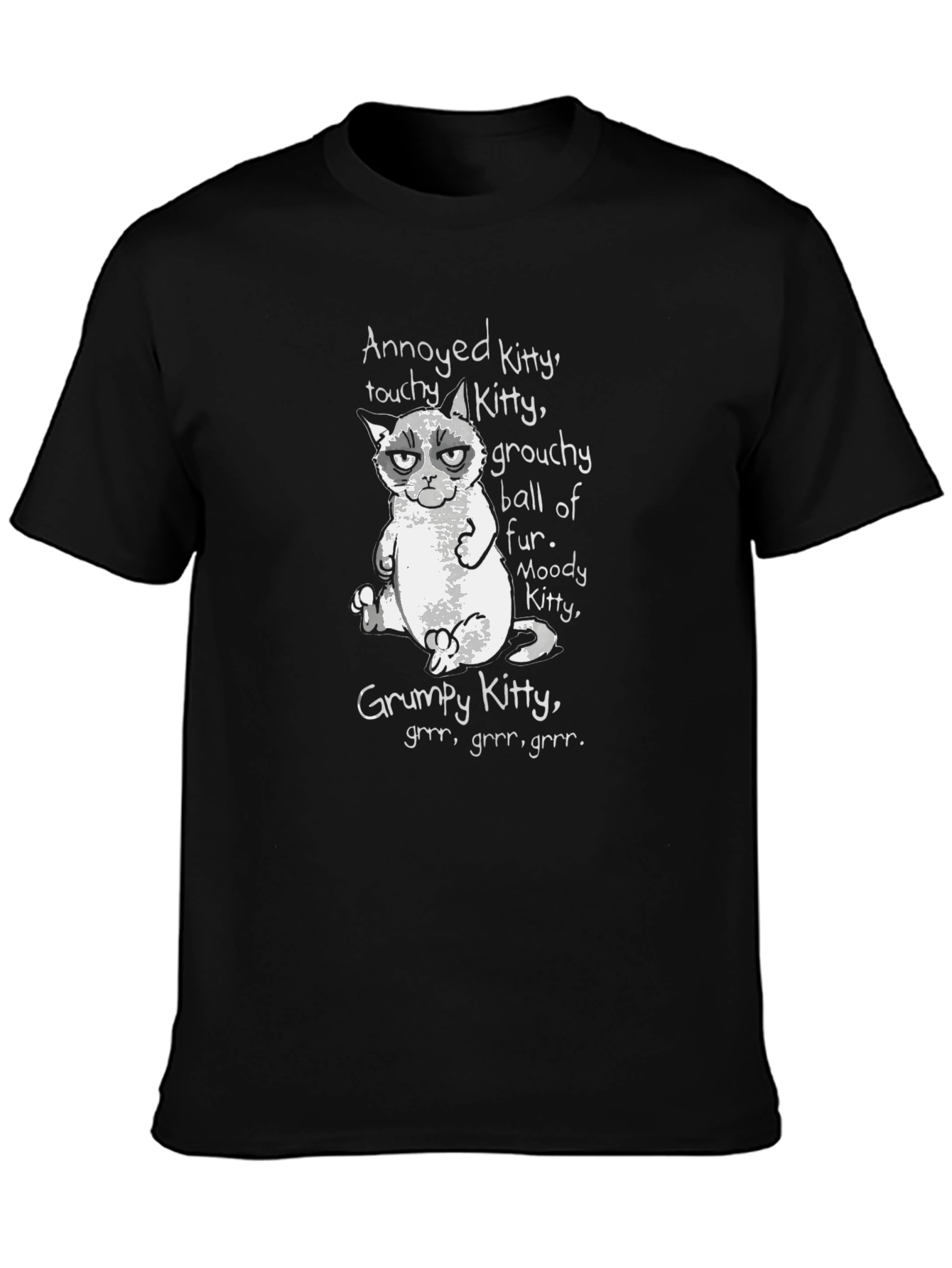 Grumpy Kitty T-Shirt: Annoyed Touchy Moody